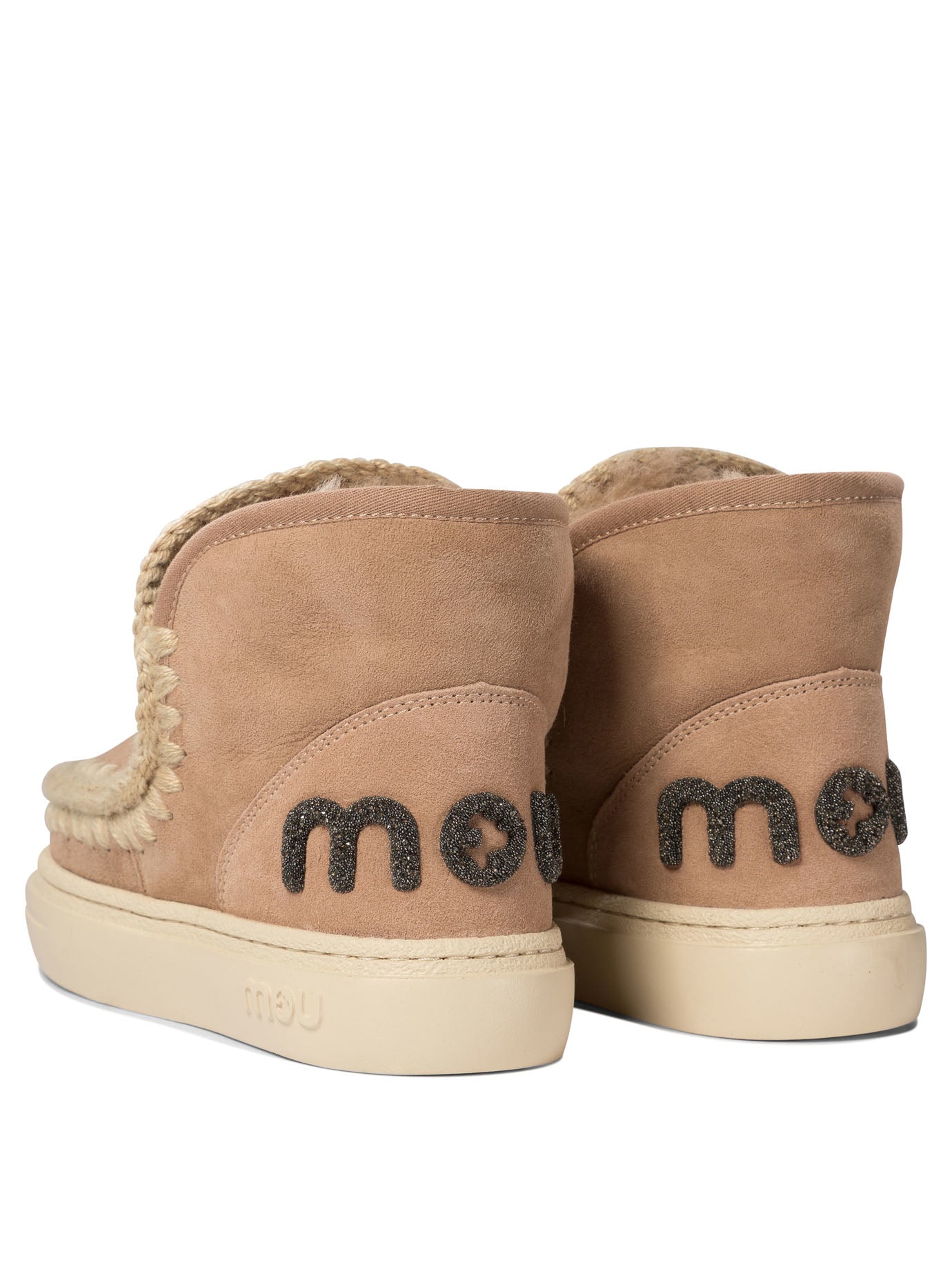 Mou Eskimo Bold Glitter Logo Ankle Boots