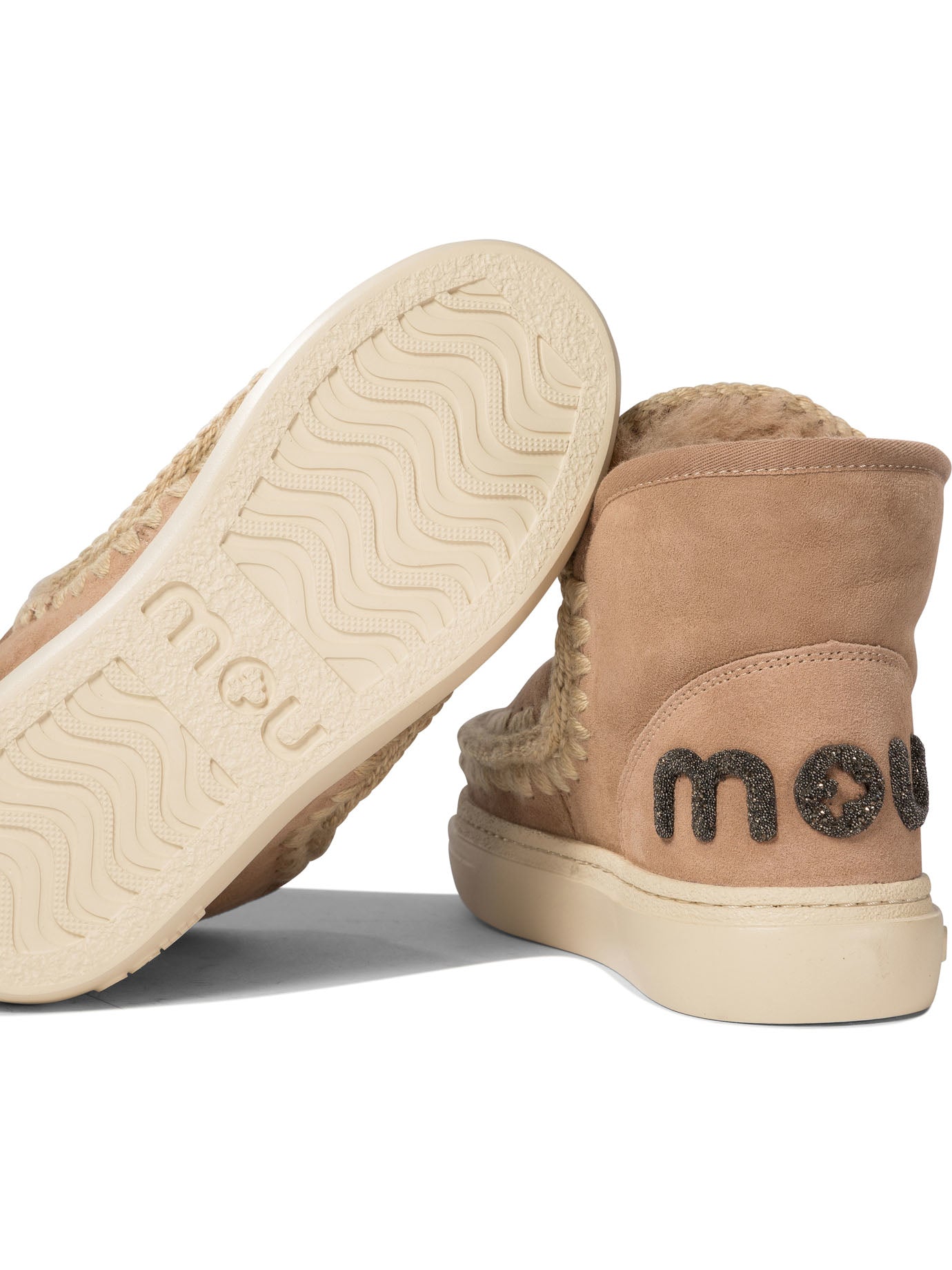 Mou Eskimo Bold Glitter Logo Ankle Boots