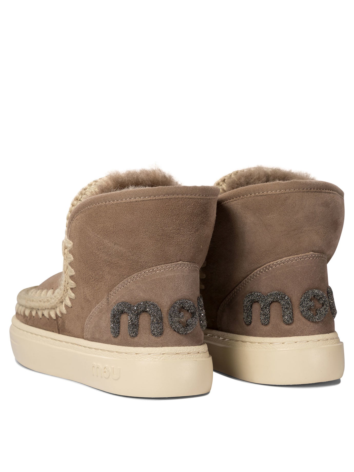 Mou Eskimo Bold Glitter Logo Ankle Boots