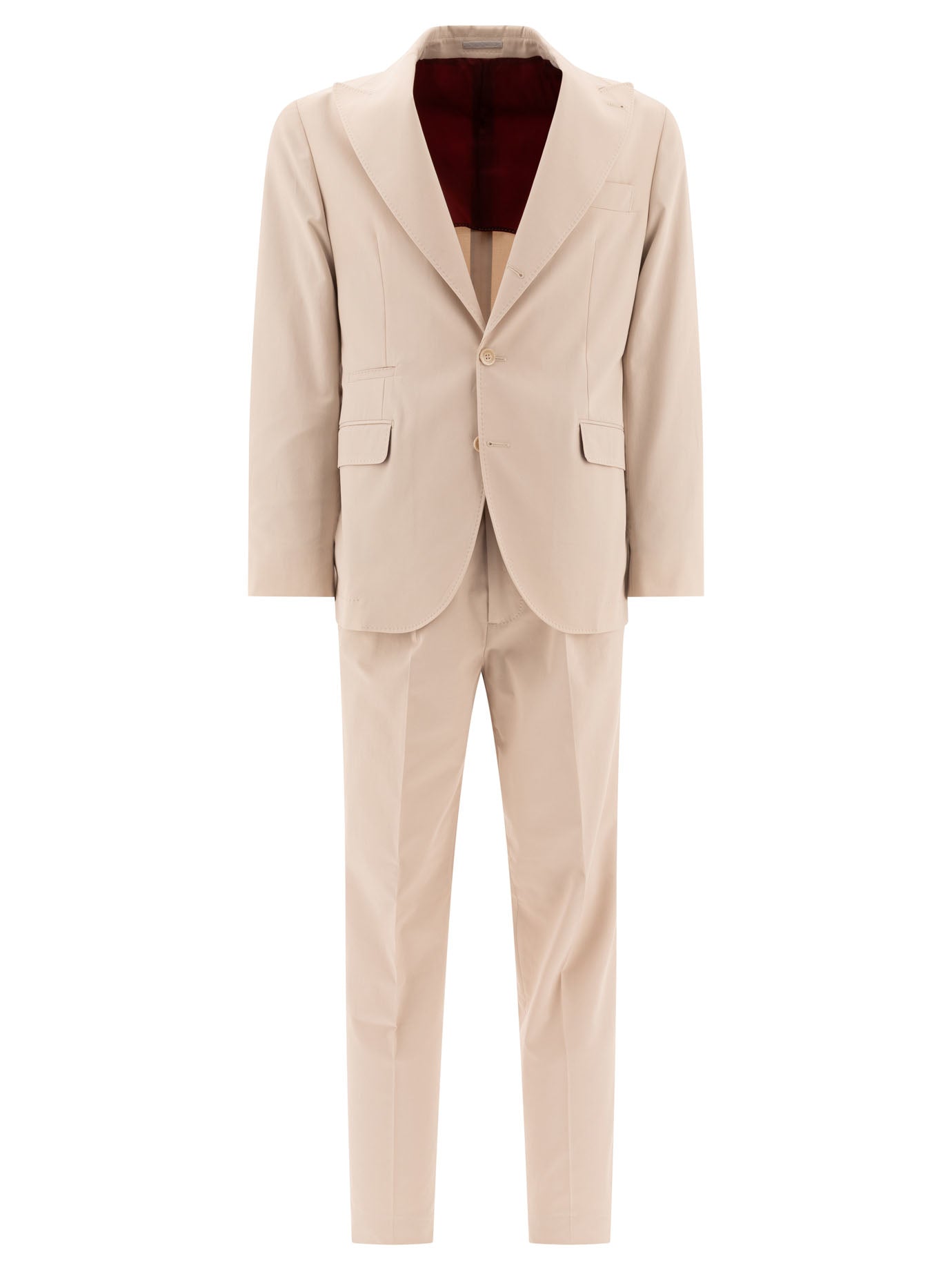 Brunello Cucinelli Single-Breasted Suit In Cotton Gabardine