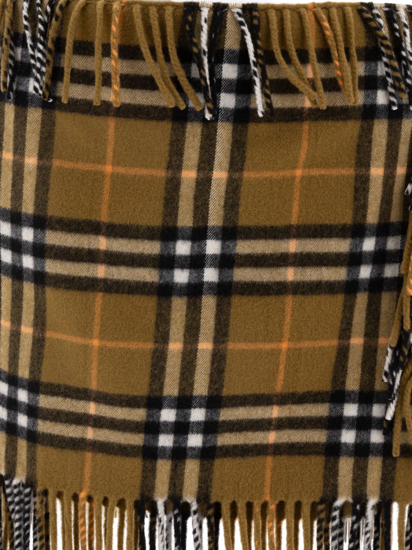 Burberry Check Wool Cashmere Scarf Skirt