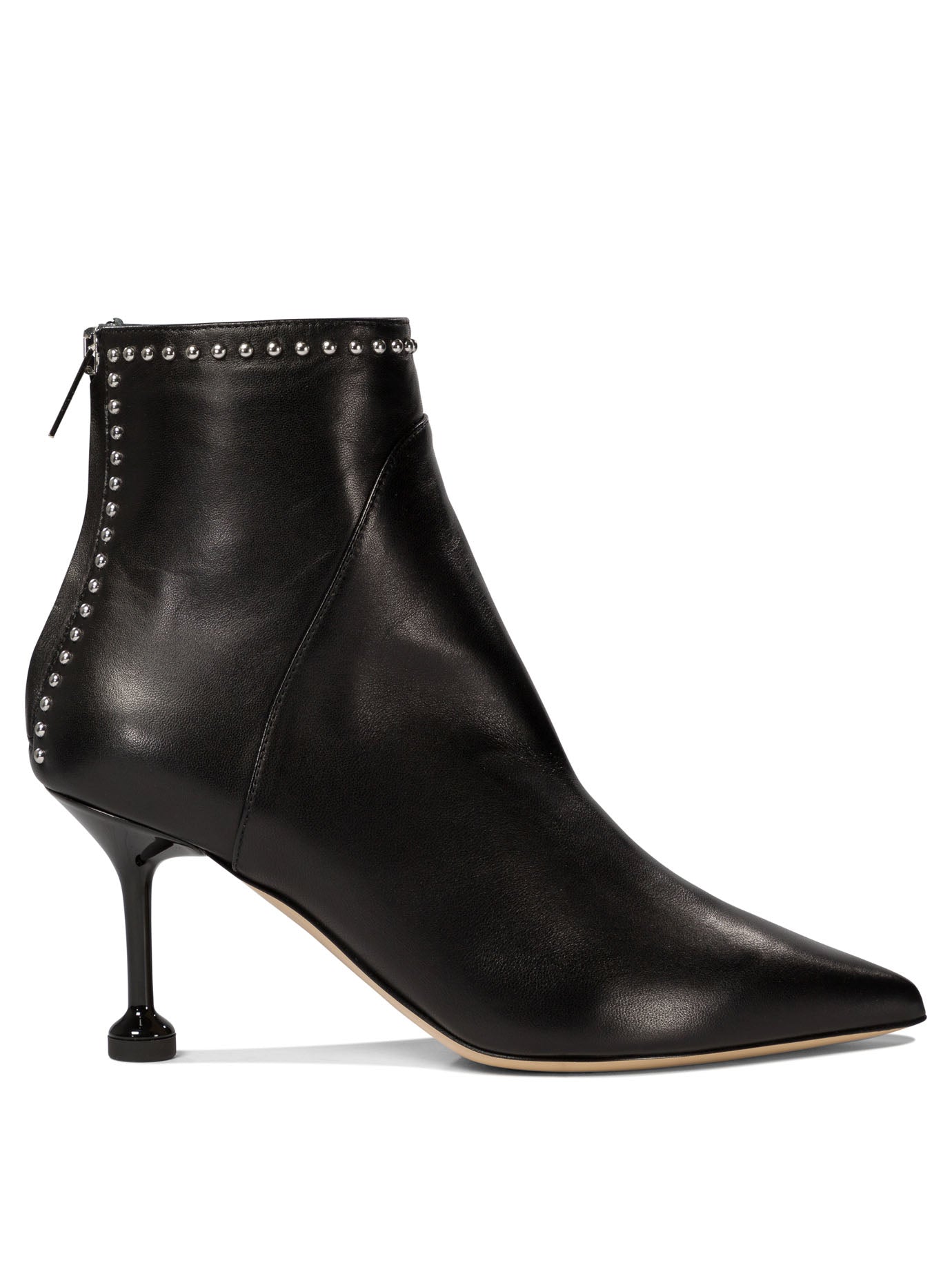 Ninalilou Zippered Ankle Boots With Studs