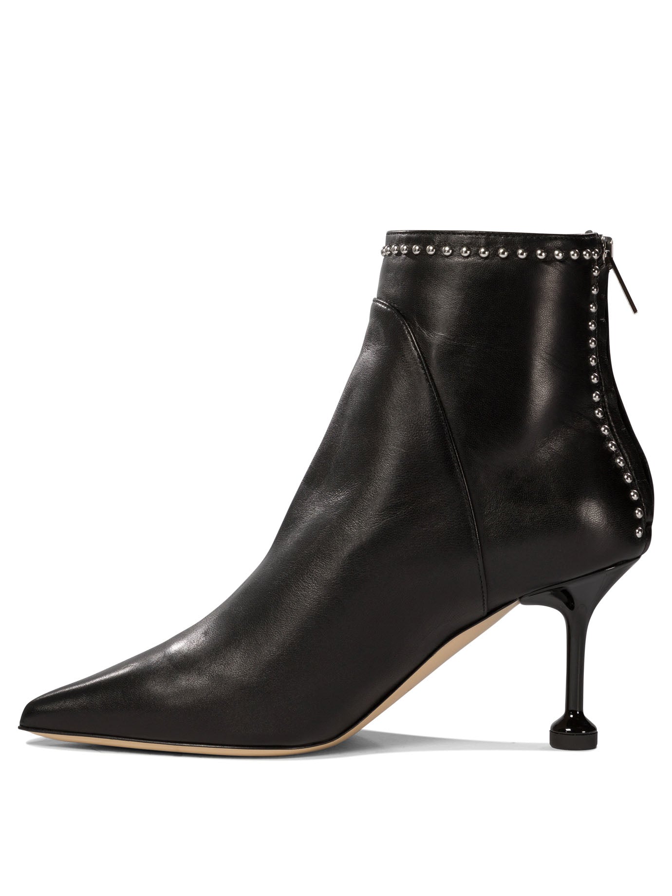 Ninalilou Zippered Ankle Boots With Studs