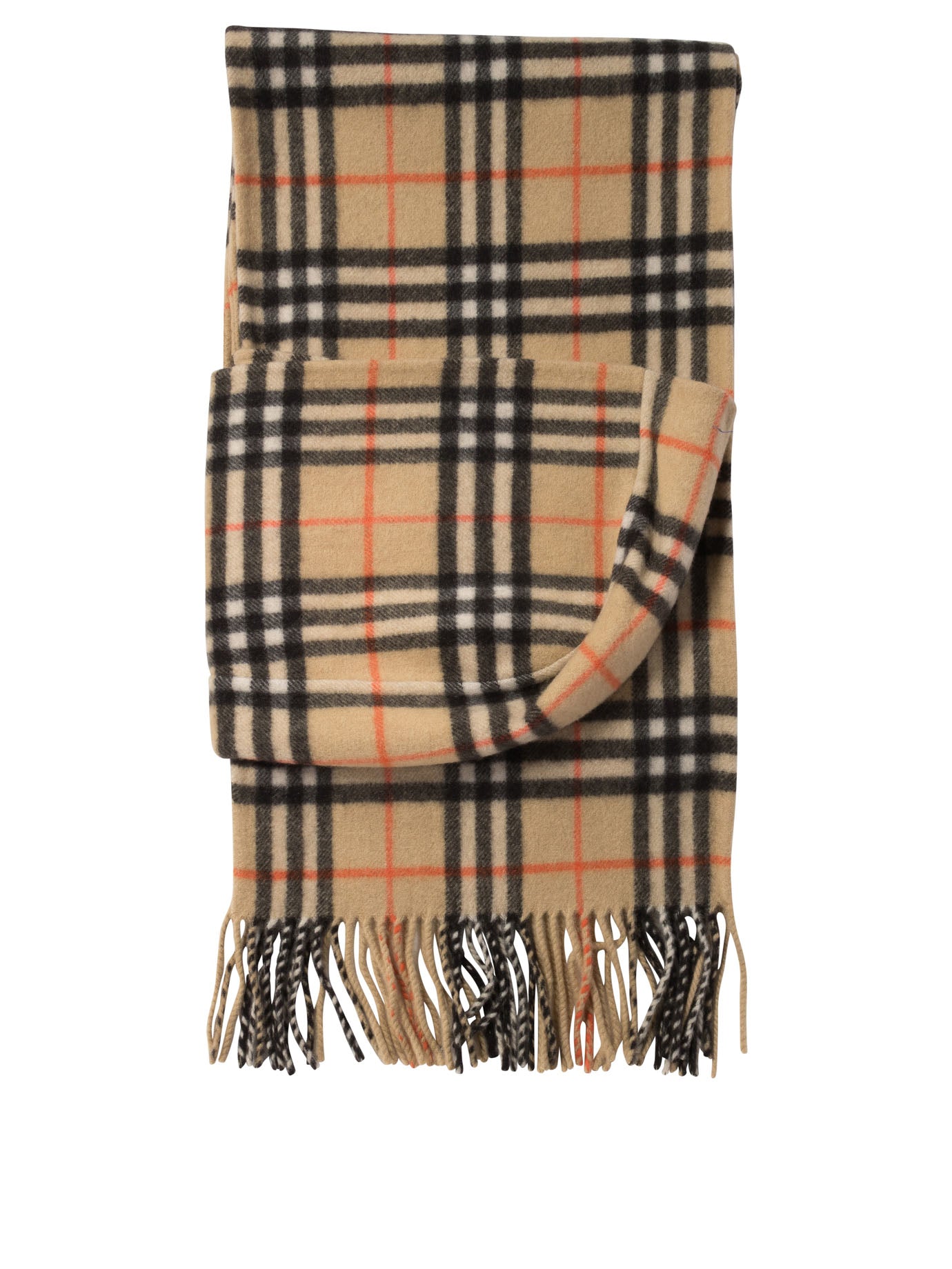 Burberry Check Cashmere Hooded Scarf