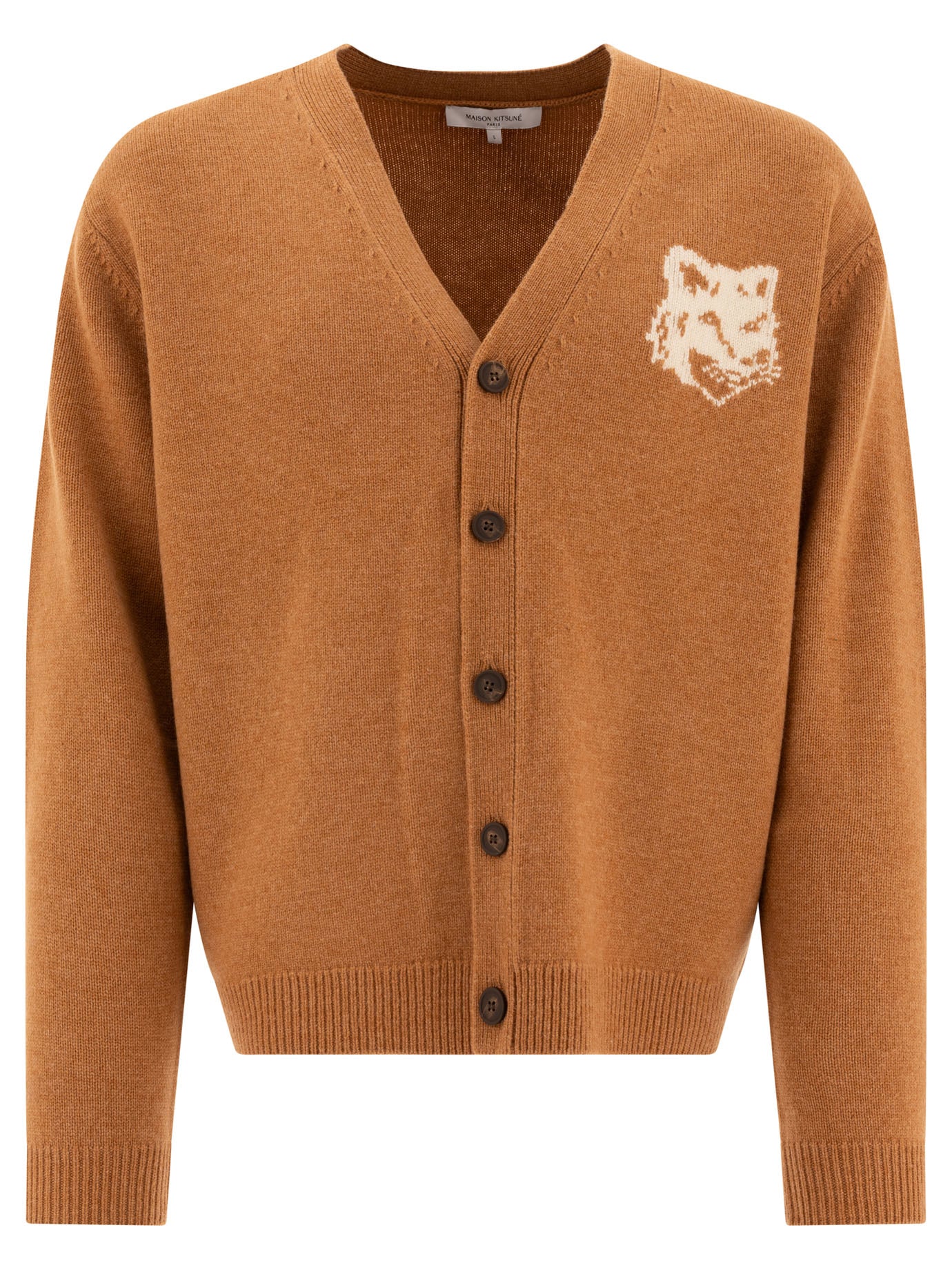 Maison Kitsuné Fox Head Intarsia Cardigan