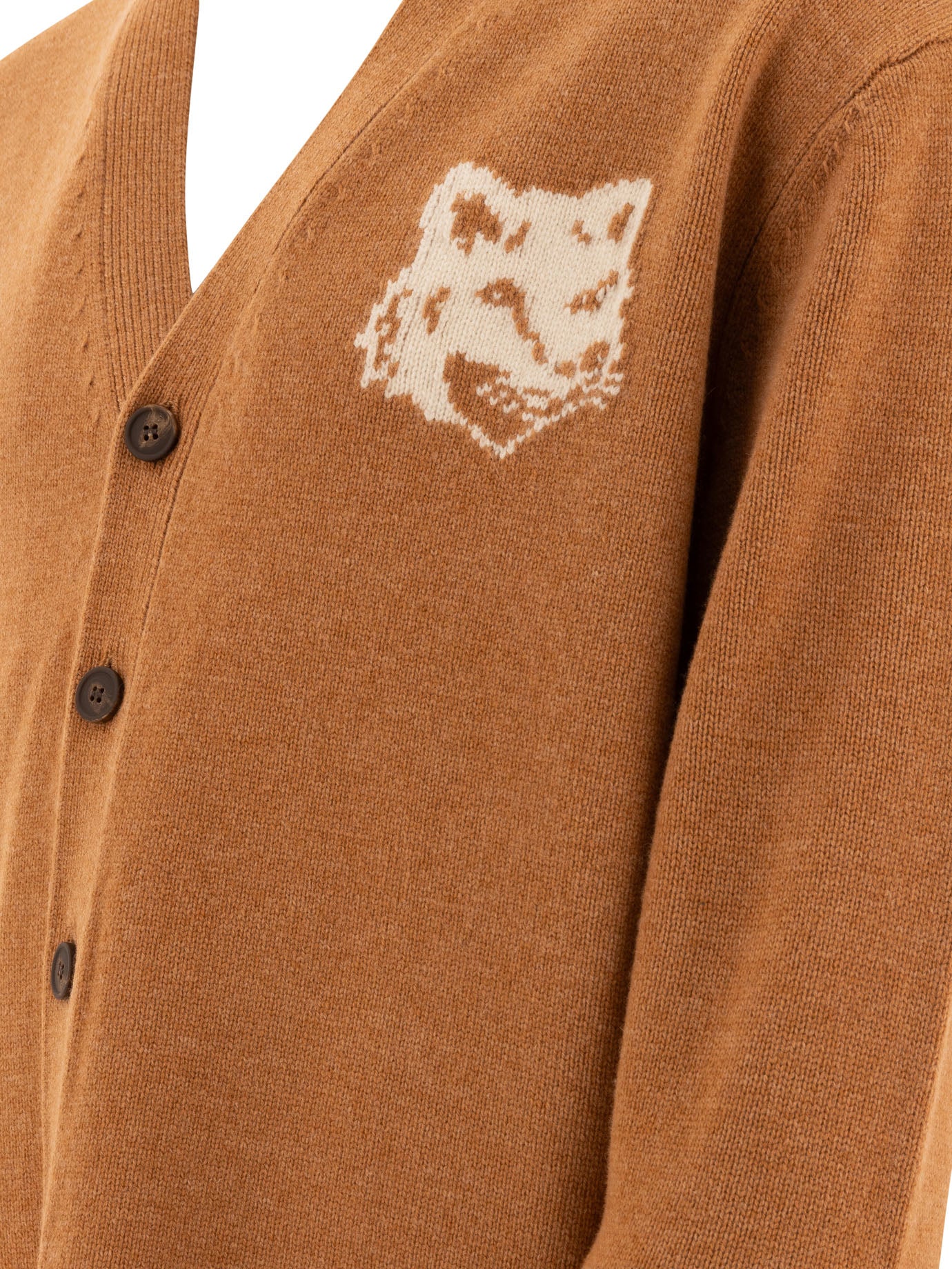 Maison Kitsuné Fox Head Intarsia Cardigan