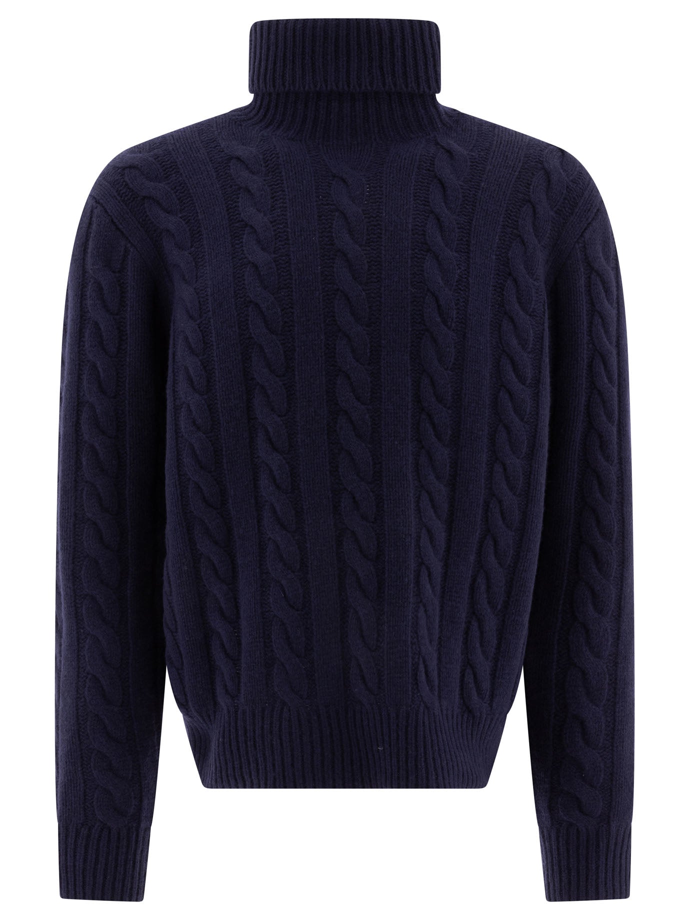 Polo Ralph Lauren Wool And Cashmere Cable-Knit Turtleneck Sweater