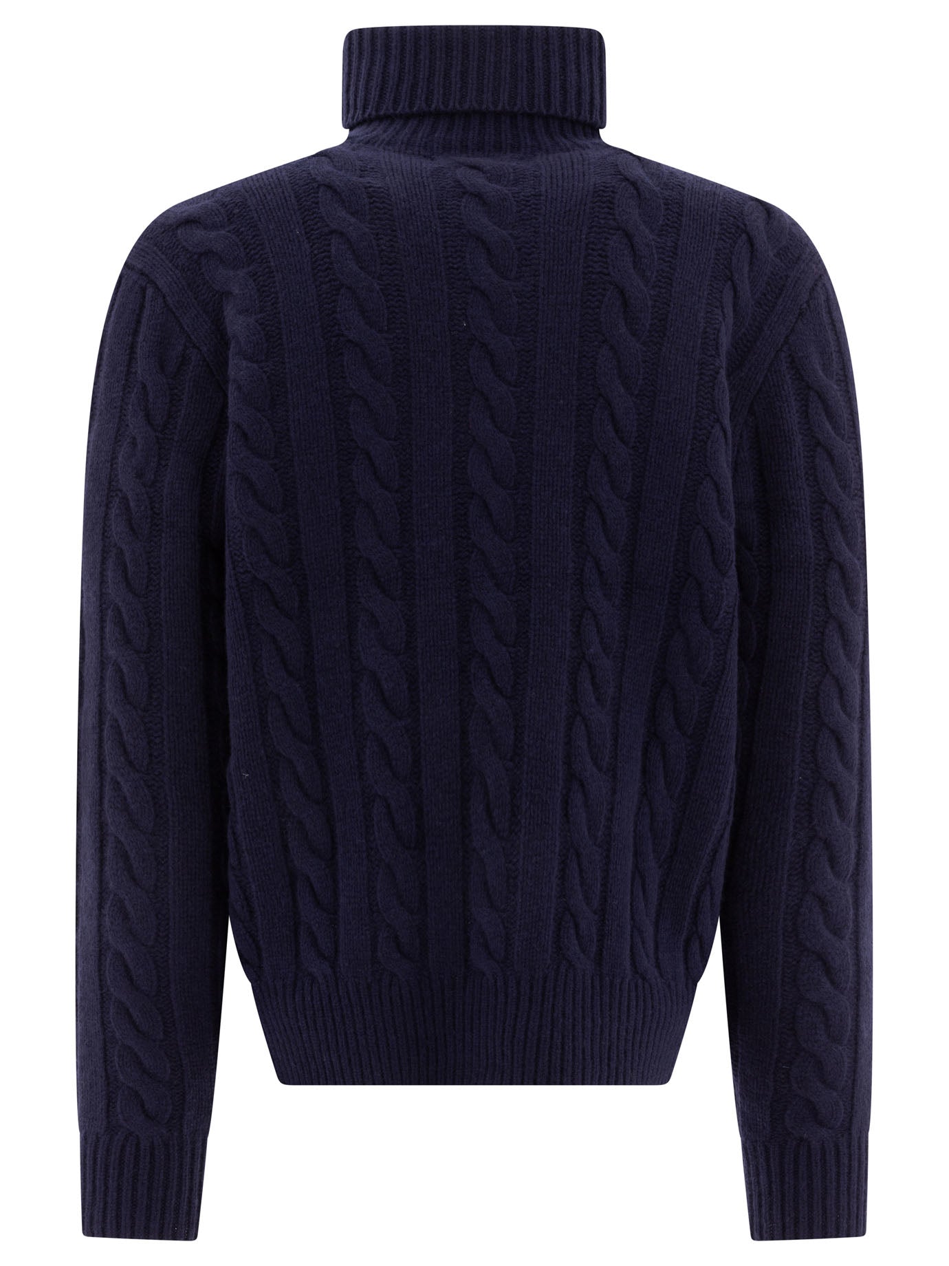 Polo Ralph Lauren Wool And Cashmere Cable-Knit Turtleneck Sweater