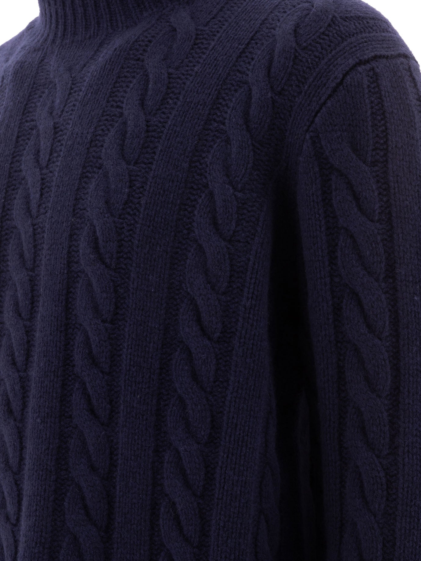 Polo Ralph Lauren Wool And Cashmere Cable-Knit Turtleneck Sweater