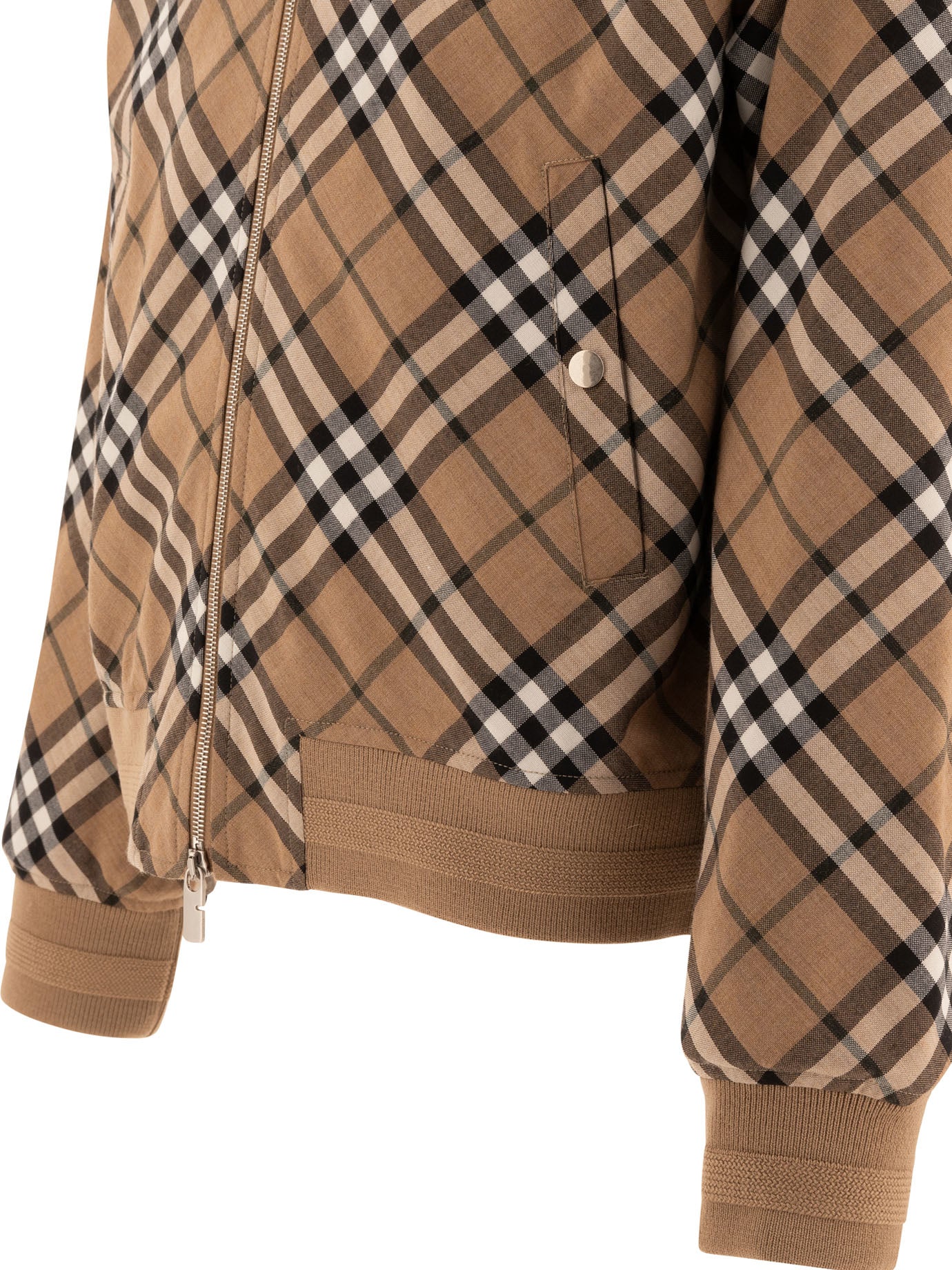 Burberry Check Wool Blend Harrington Jacket