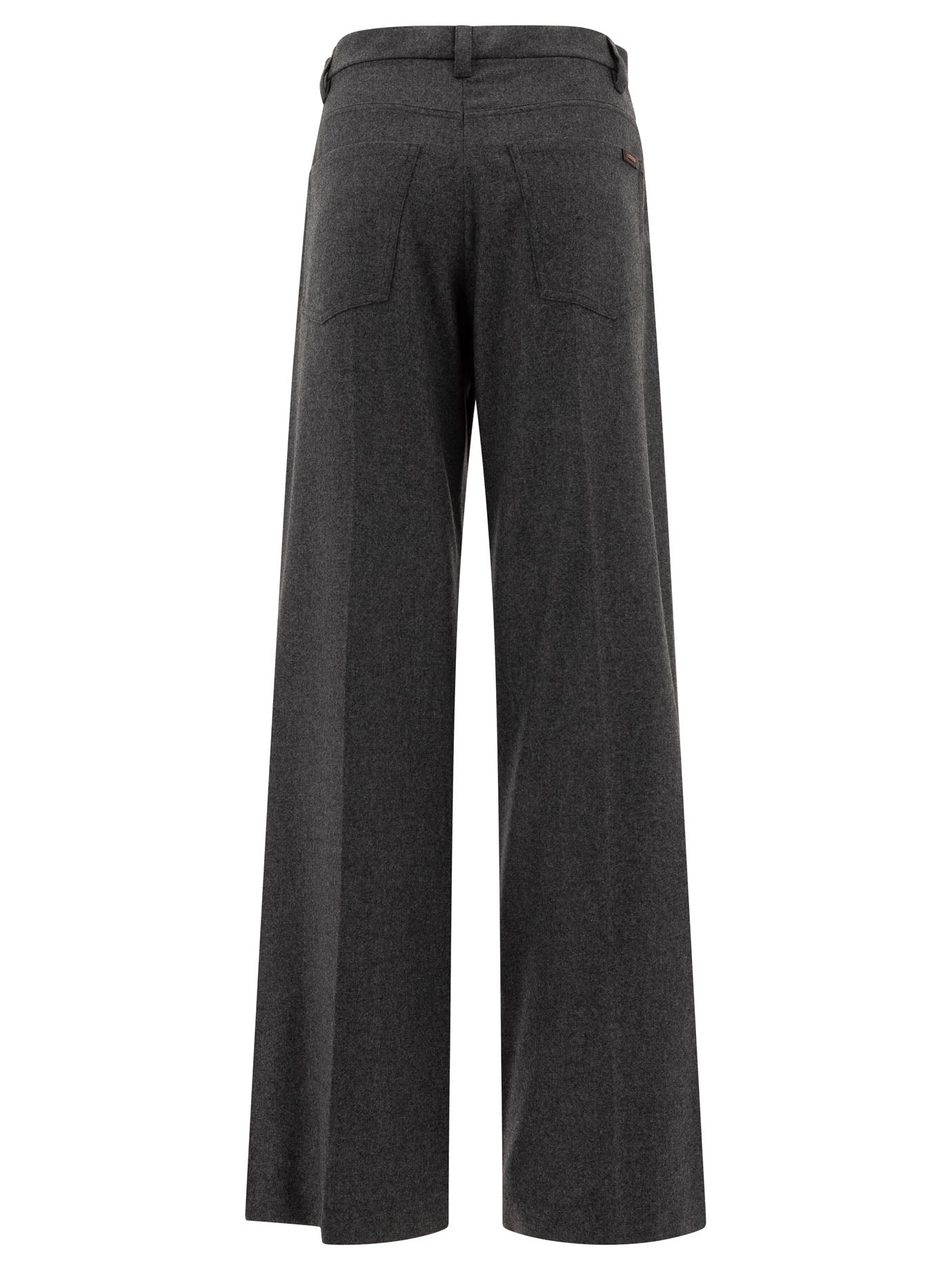 Brunello Cucinelli Virgin Wool And Cashmere Flannel Trousers