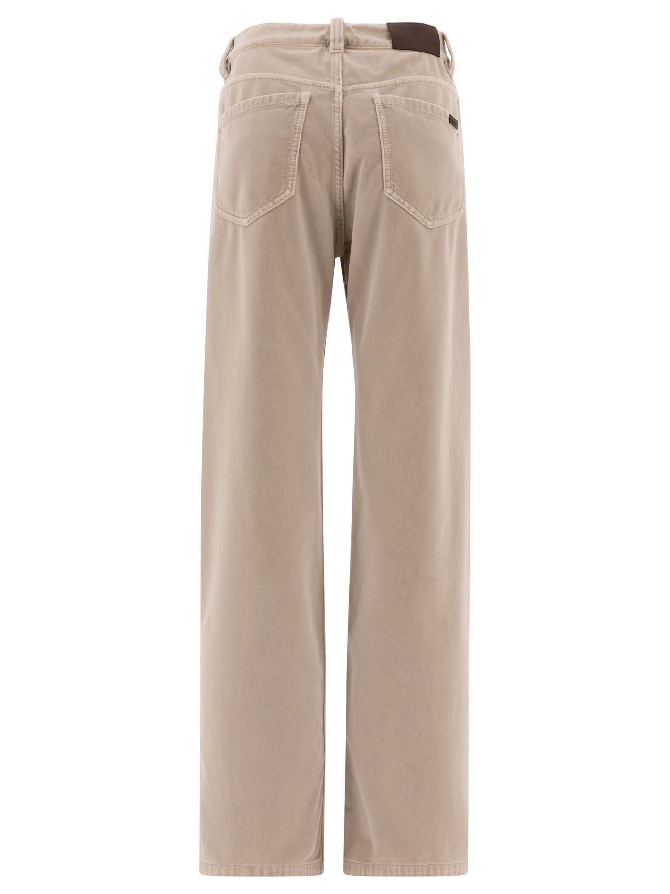 Brunello Cucinelli Garment-Dyed Cotton Velvet Trousers