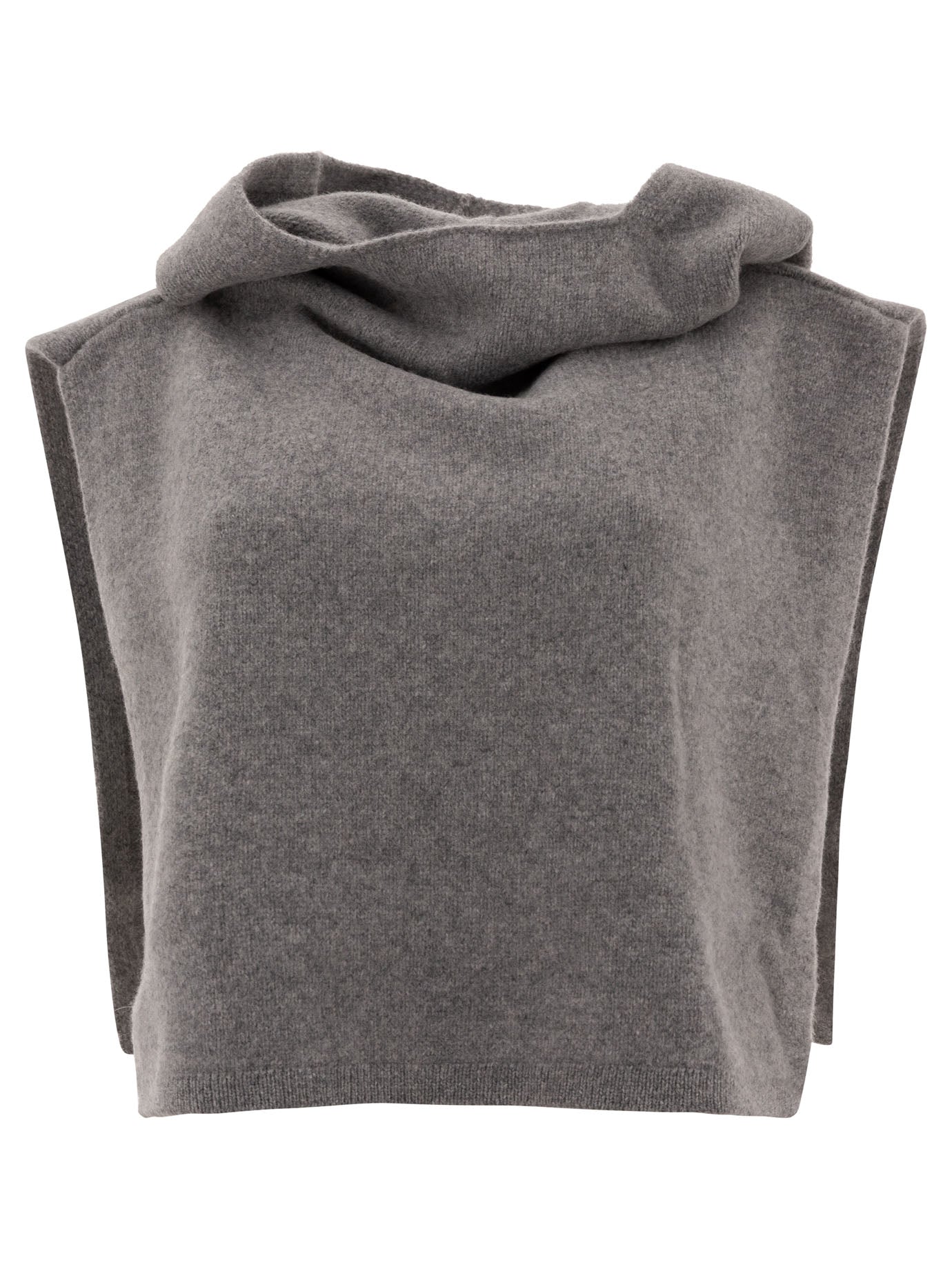 Toteme Hooded Bib In Wool And Cashmere