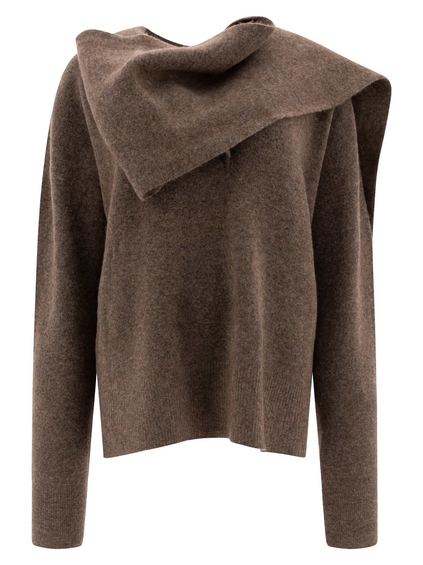 Toteme Draped-Scarf Sweater