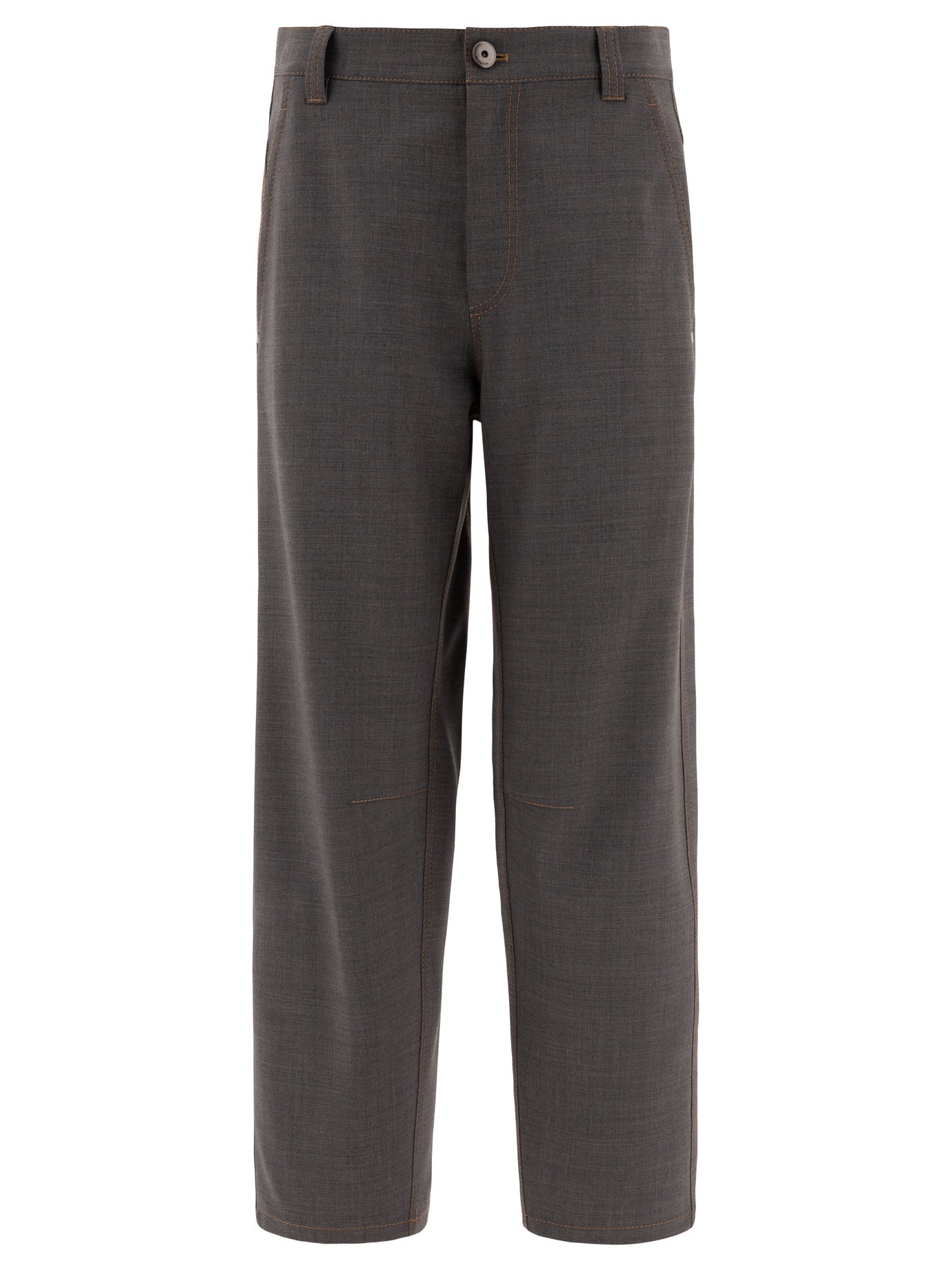 Brunello Cucinelli Soft Curved Wool Trousers