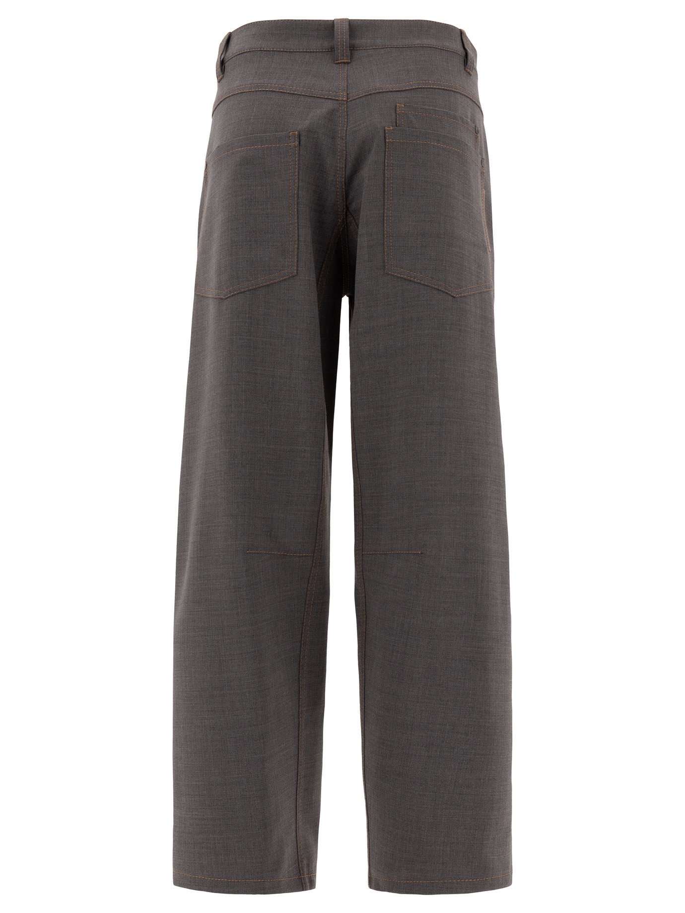 Brunello Cucinelli Soft Curved Wool Trousers