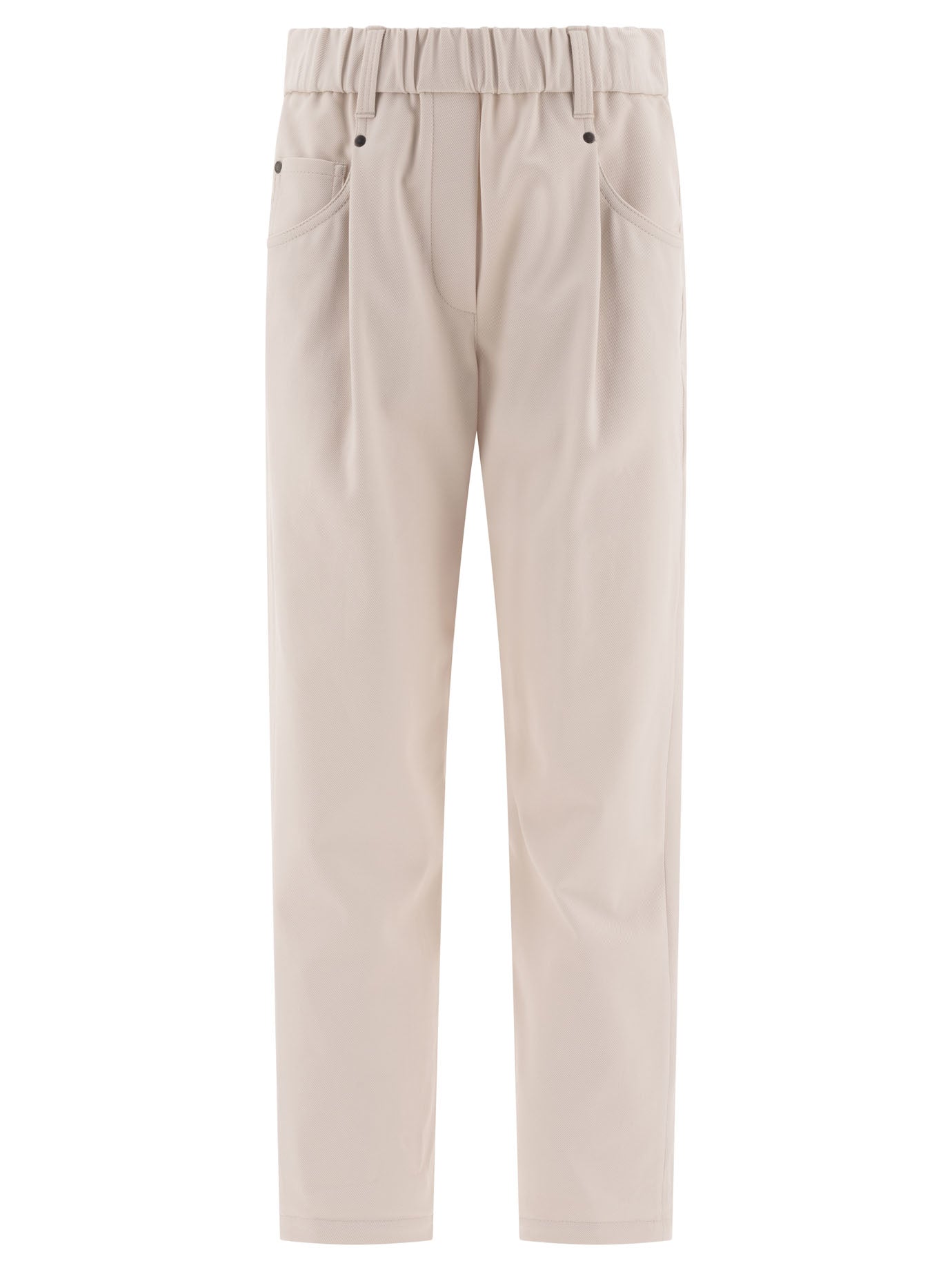 Brunello Cucinelli Shiny Bartack Baggy Trousers