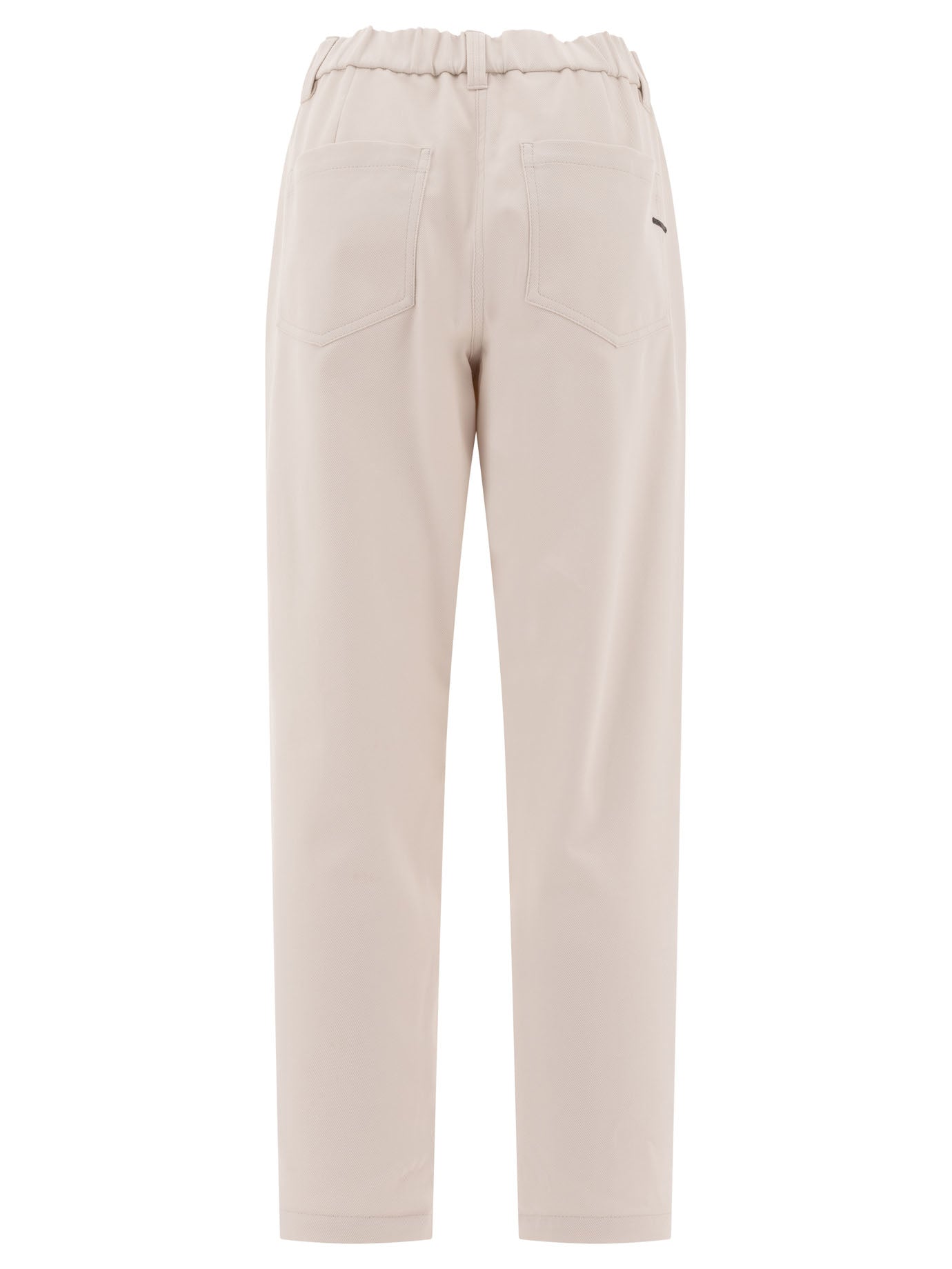 Brunello Cucinelli Shiny Bartack Baggy Trousers