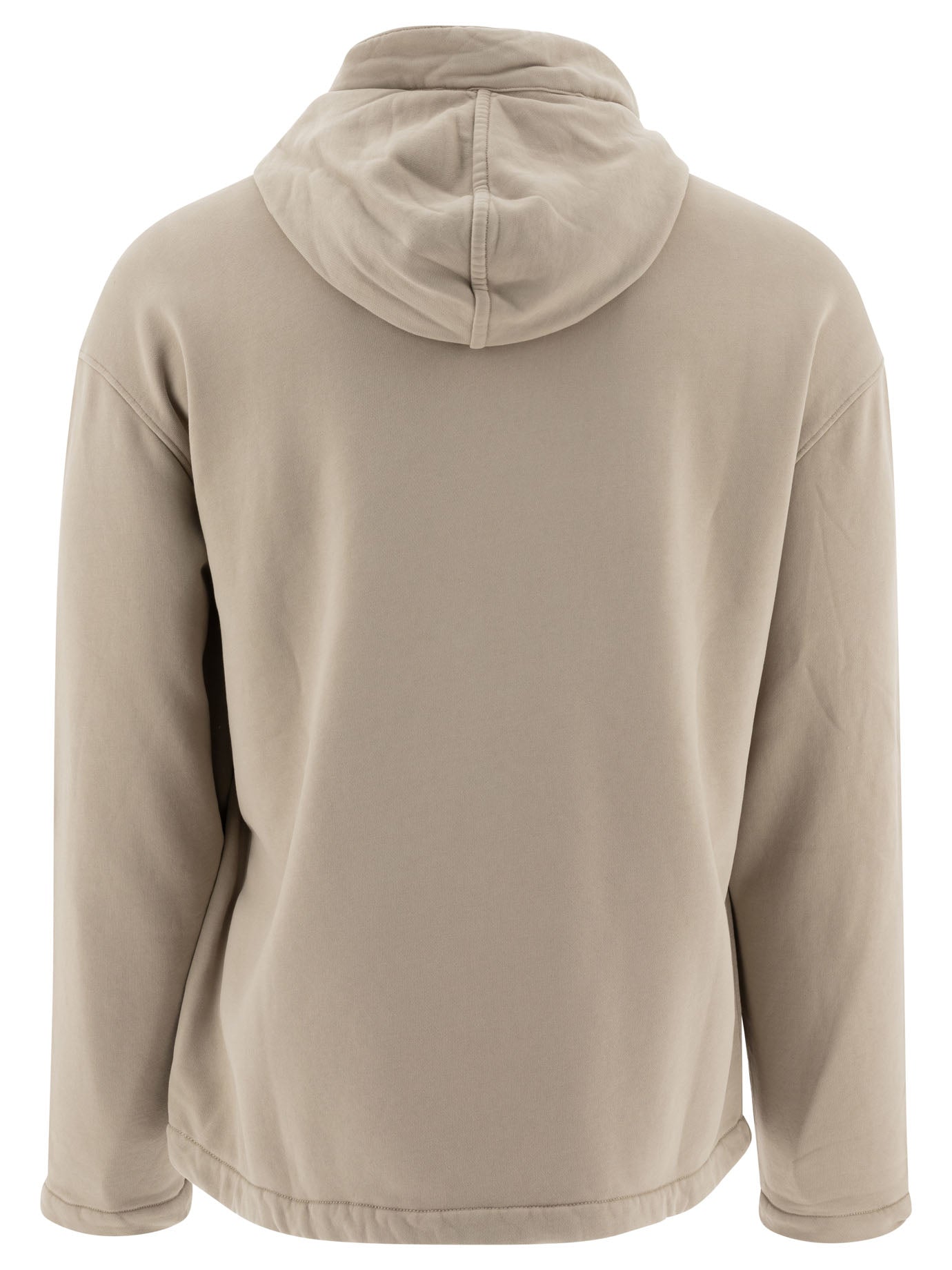 C.P. Company Brushed And Emerized Diagonal Fleece Zipped Hoodie