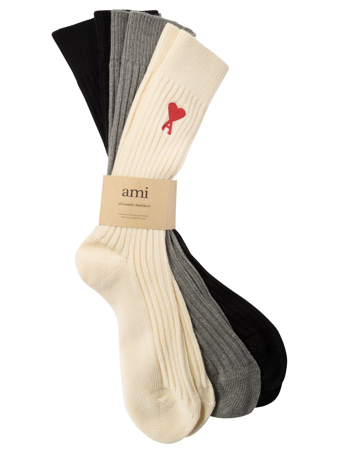 Ami Paris 3-Pack Ami De Coeur Socks