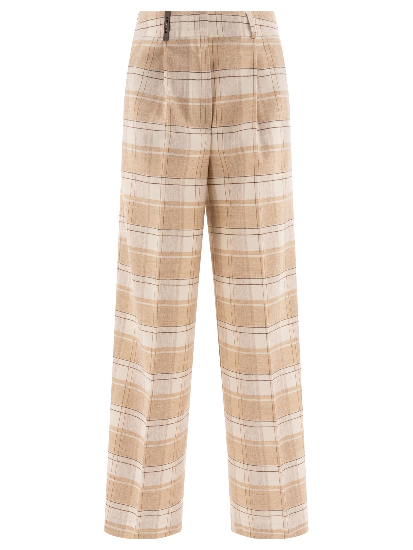 Peserico Check Wool Trousers