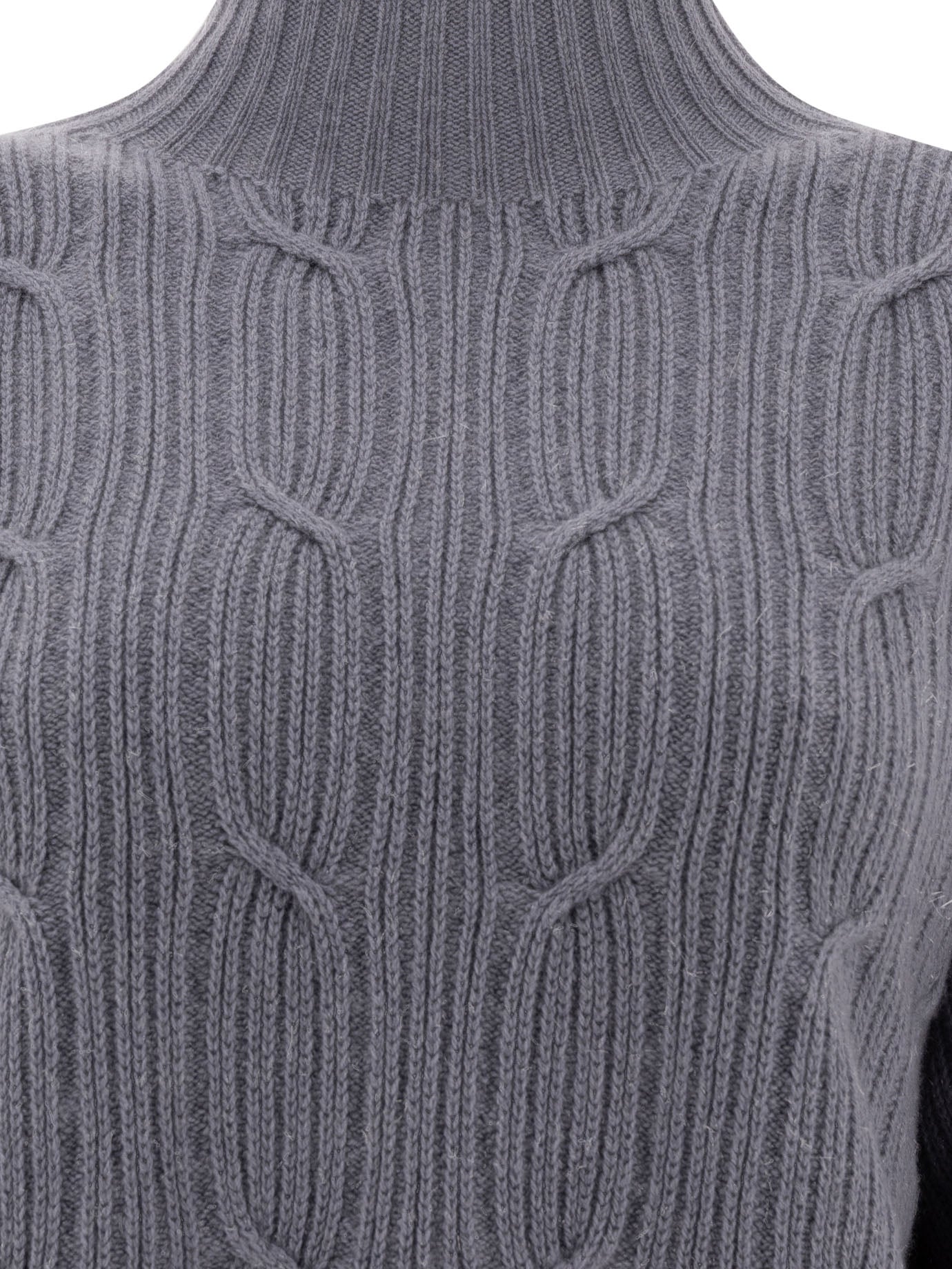 Peserico Lamé Cable-Knit Sweater