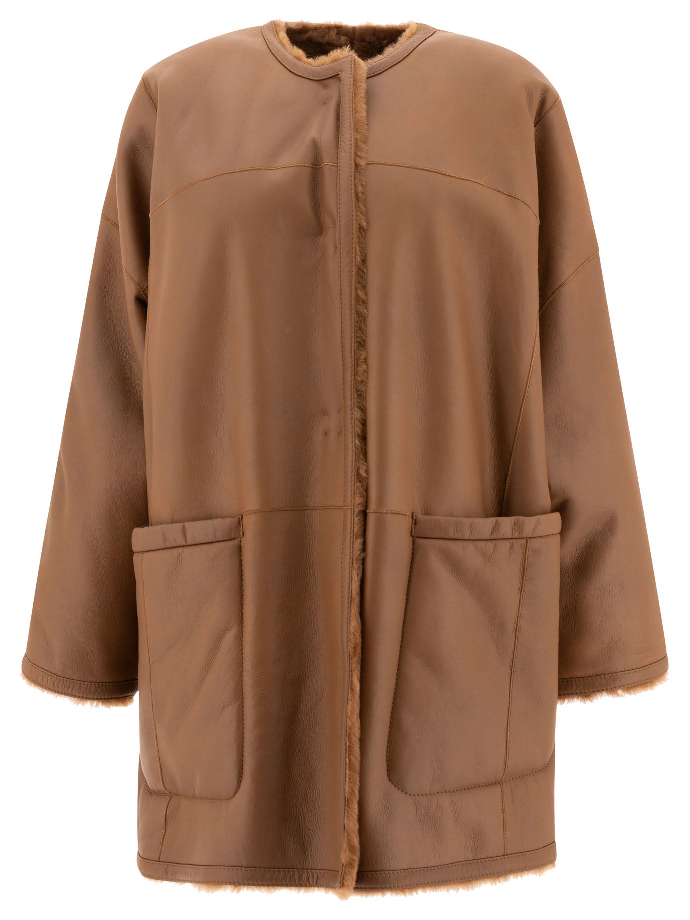 Max Mara Atelier Lacon Shearling Reversible Coat