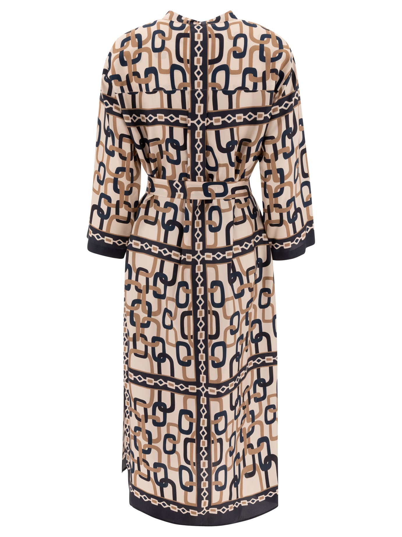 Max Mara Timeless Silk Printed Twill Dress