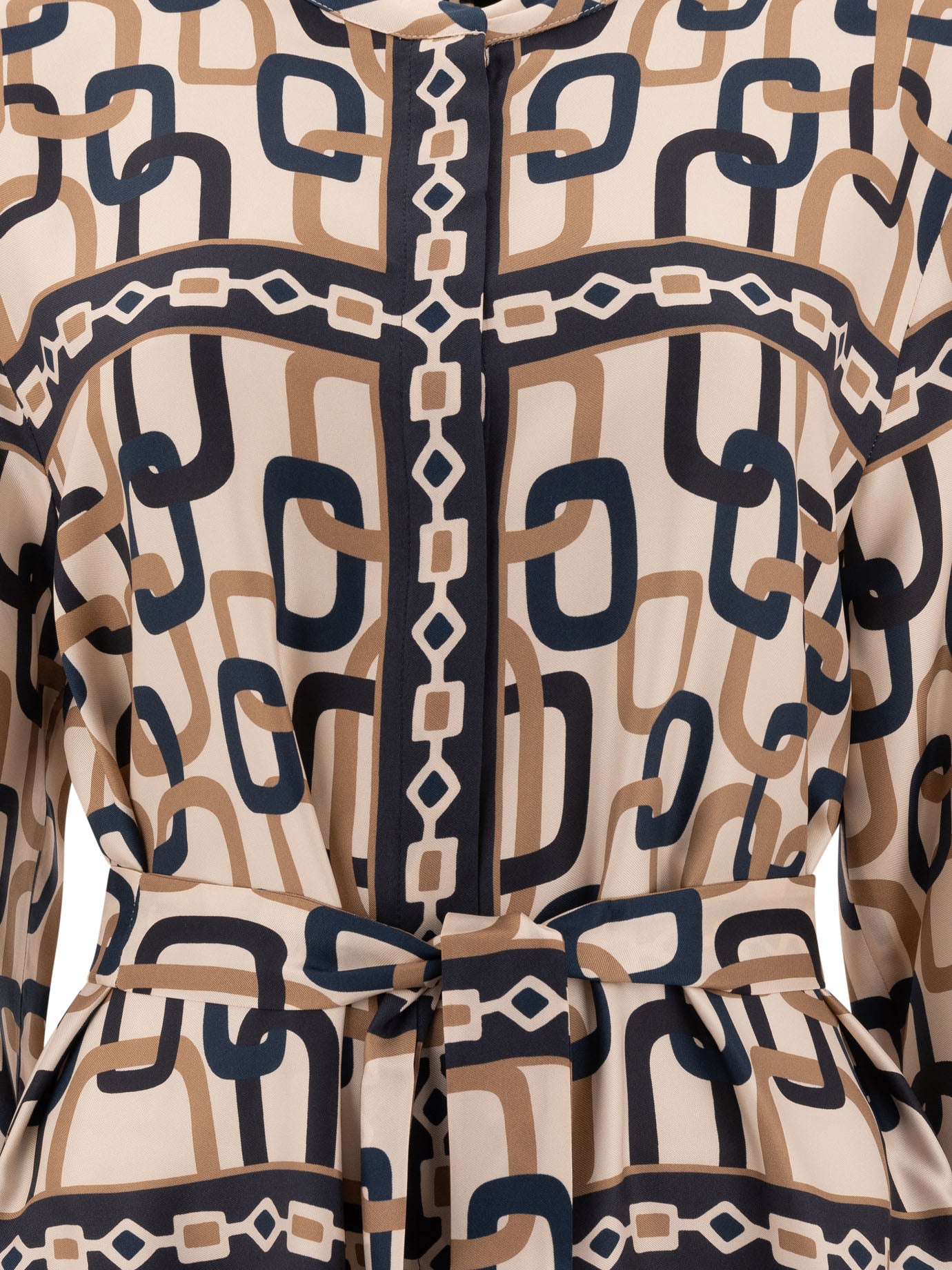 Max Mara Timeless Silk Printed Twill Dress