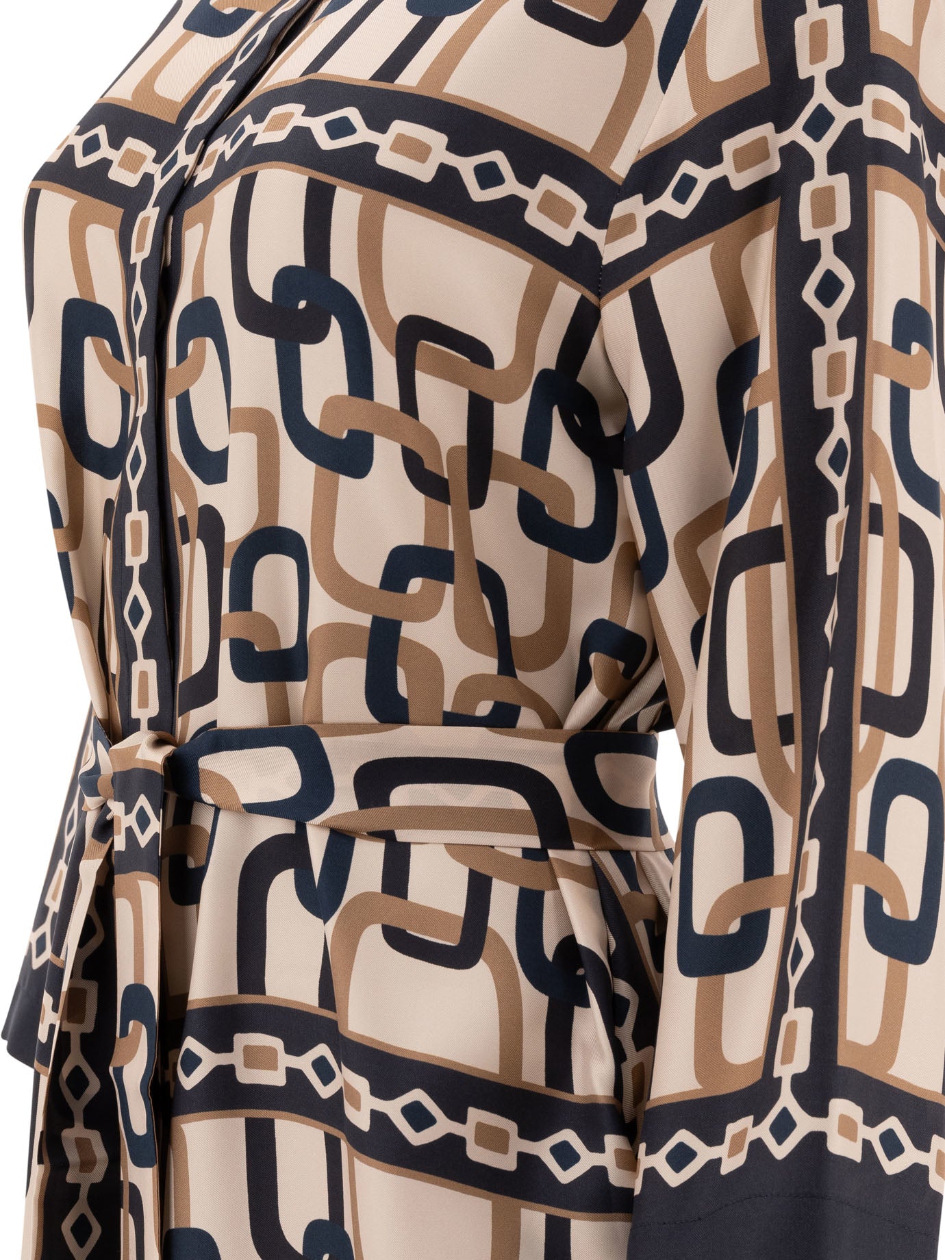 Max Mara Timeless Silk Printed Twill Dress