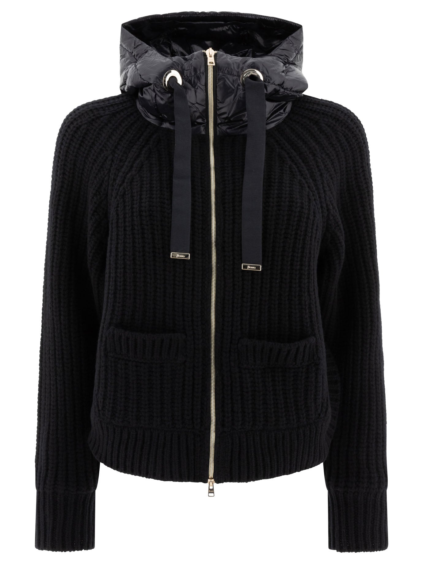 Herno Down Jacket With Wool Inserts