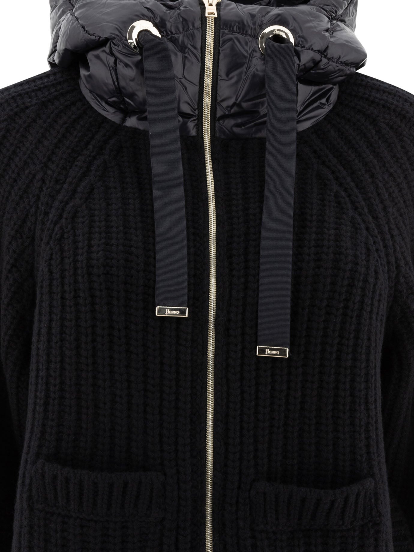 Herno Down Jacket With Wool Inserts