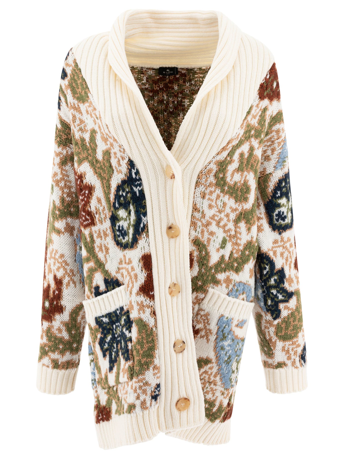 Etro Knit Jacquard Maxi Cardigan