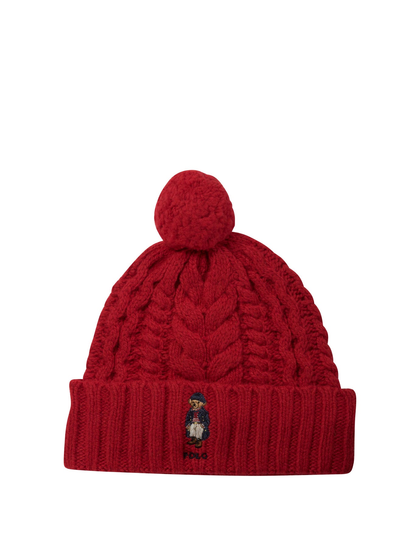 Polo Ralph Lauren Polo Bear Cable Pom-Pom Beanie