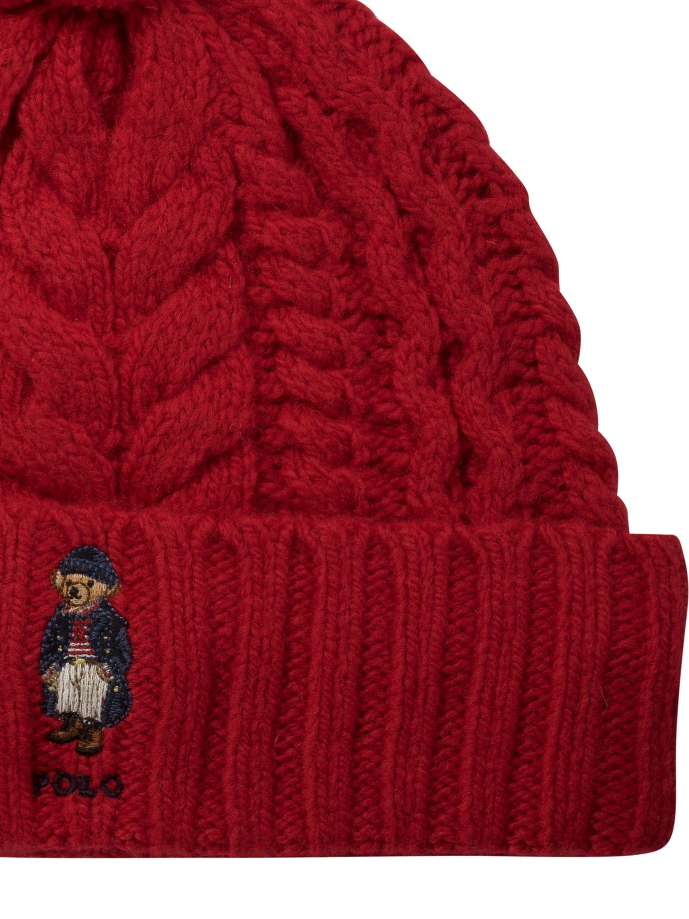 Polo Ralph Lauren Polo Bear Cable Pom-Pom Beanie