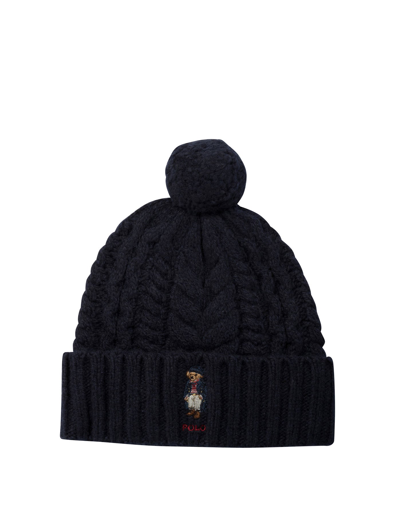 Polo Ralph Lauren Polo Bear Cable Pom-Pom Beanie