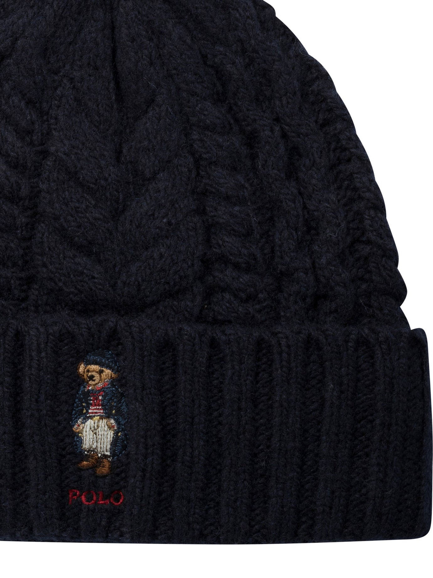 Polo Ralph Lauren Polo Bear Cable Pom-Pom Beanie