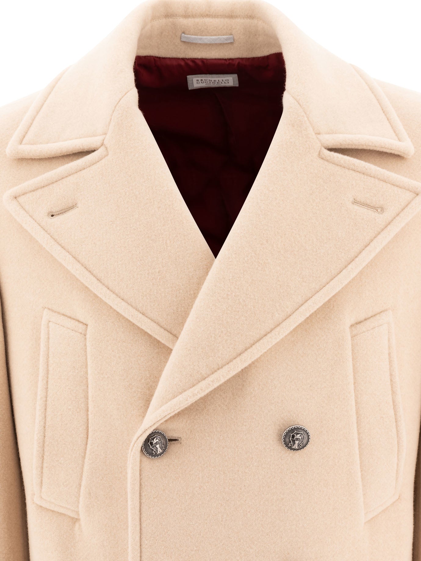 Brunello Cucinelli Camel Double-Breasted Wool