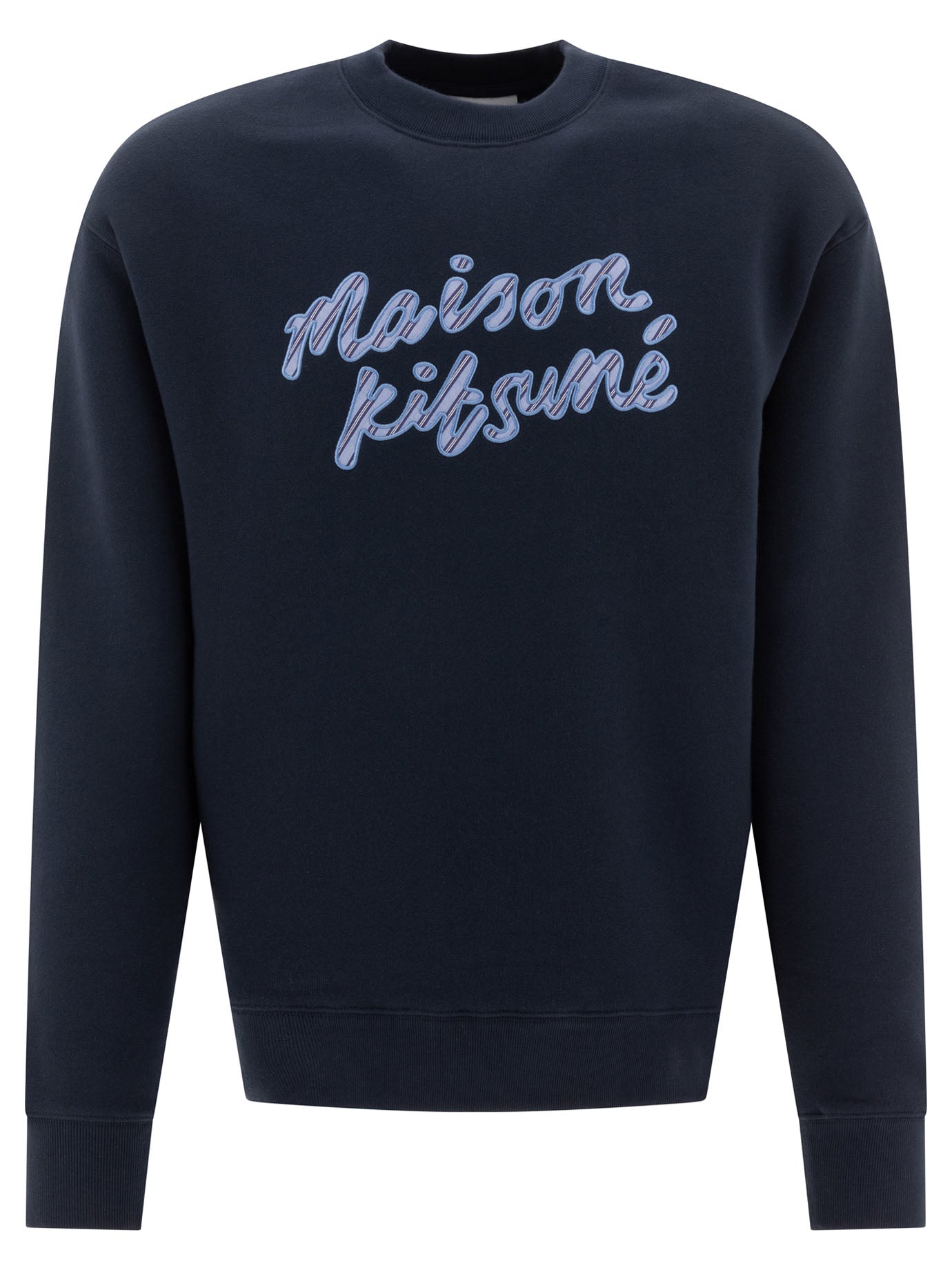 Maison Kitsuné Handwriting Striped Sweatshirt