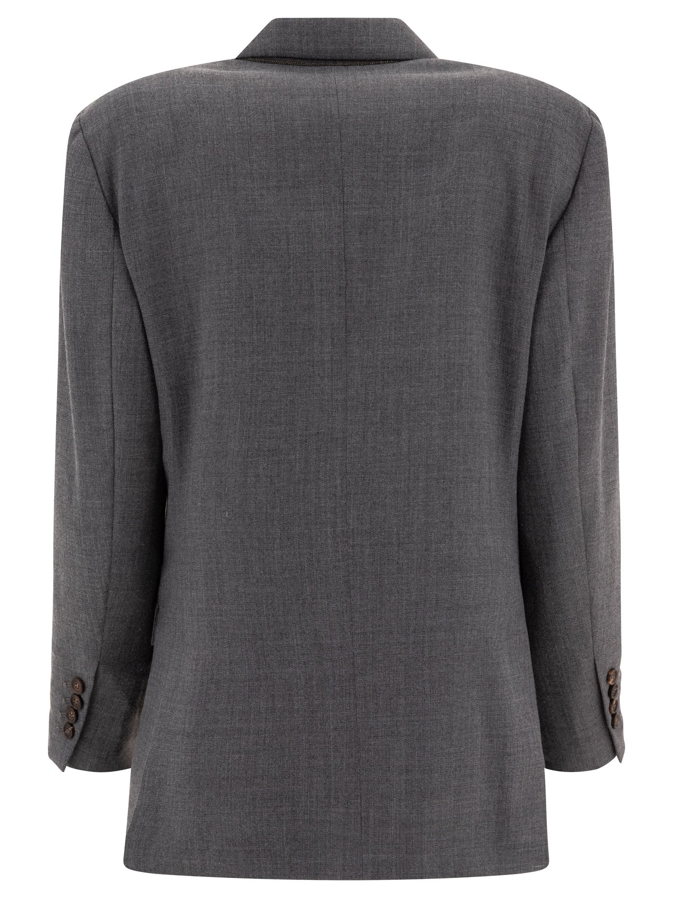 Brunello Cucinelli Single-Breasted Wool Blend Blazer