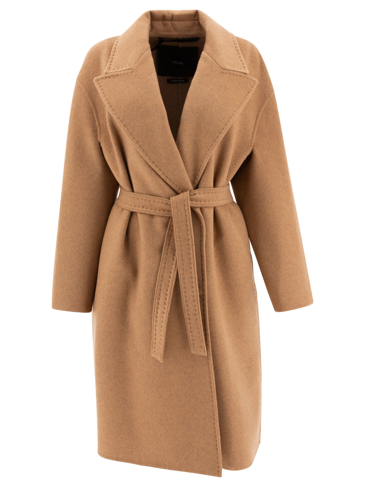 Max Mara Atelier Deconstructed Coat In Cashmere Double