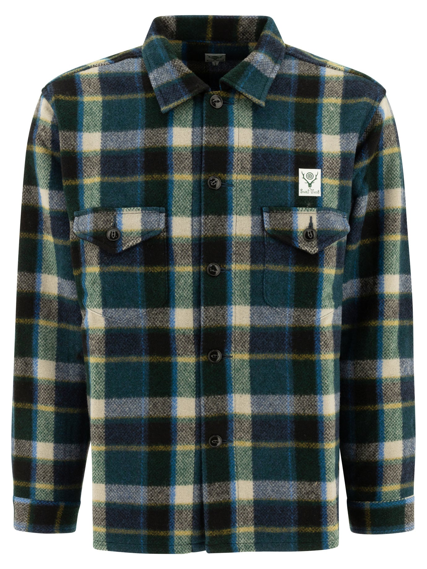 South2 West8 Smokey Melton Wool Shirt