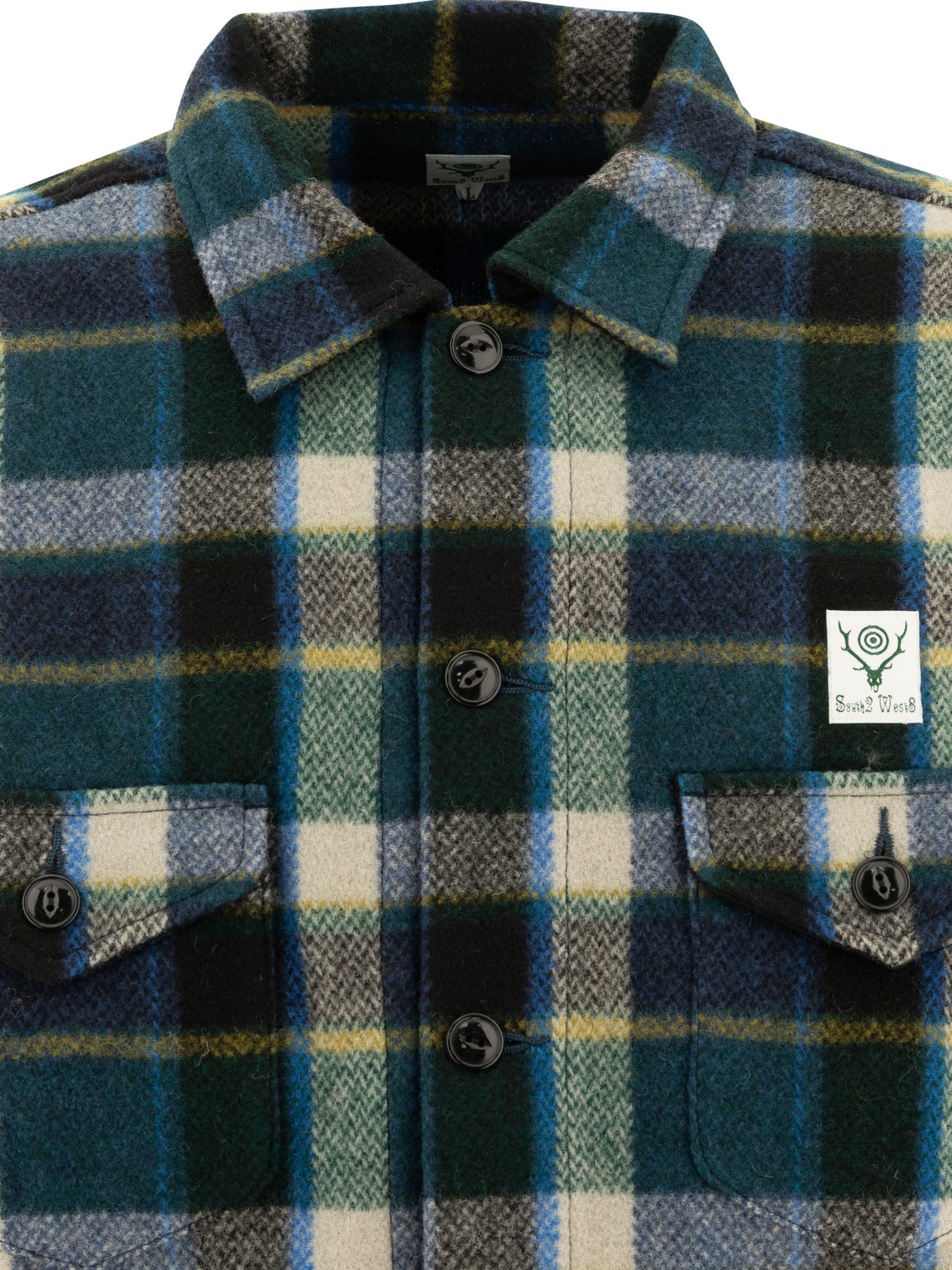 South2 West8 Smokey Melton Wool Shirt