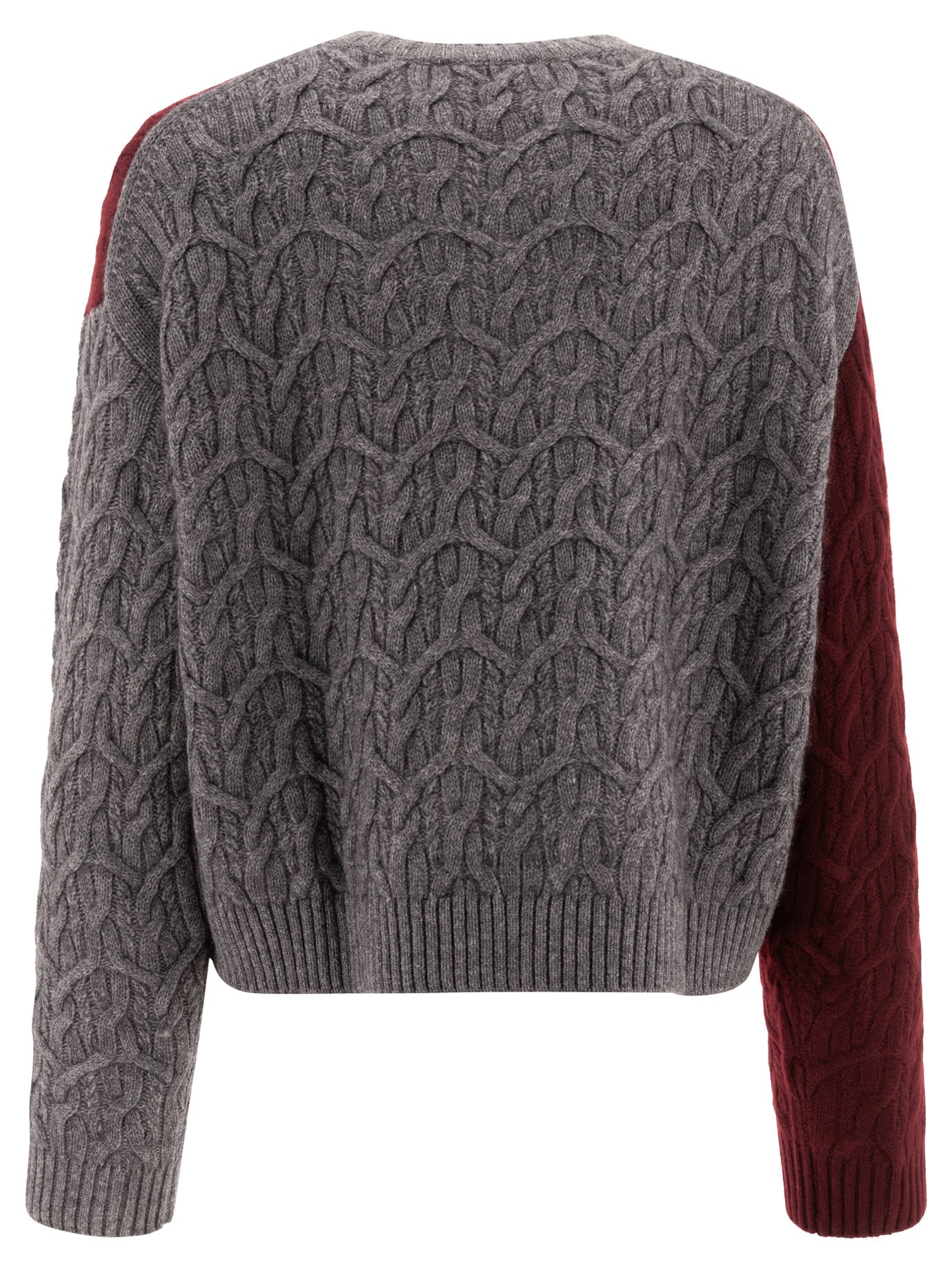 Ganni Wool Cashmere Cable Oversized O-Neck Pullover