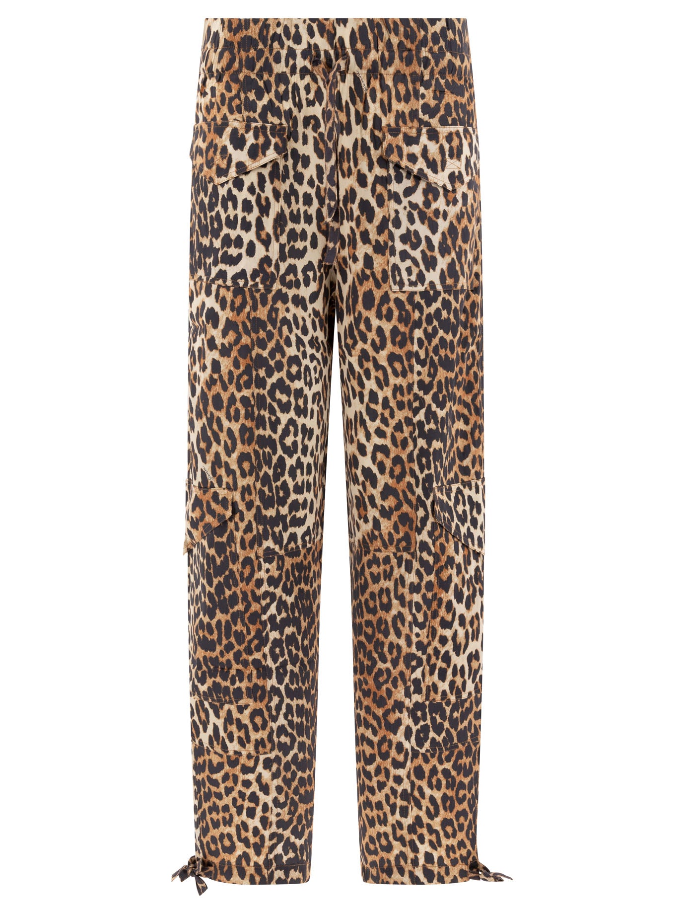 Ganni Printed Satin Pants