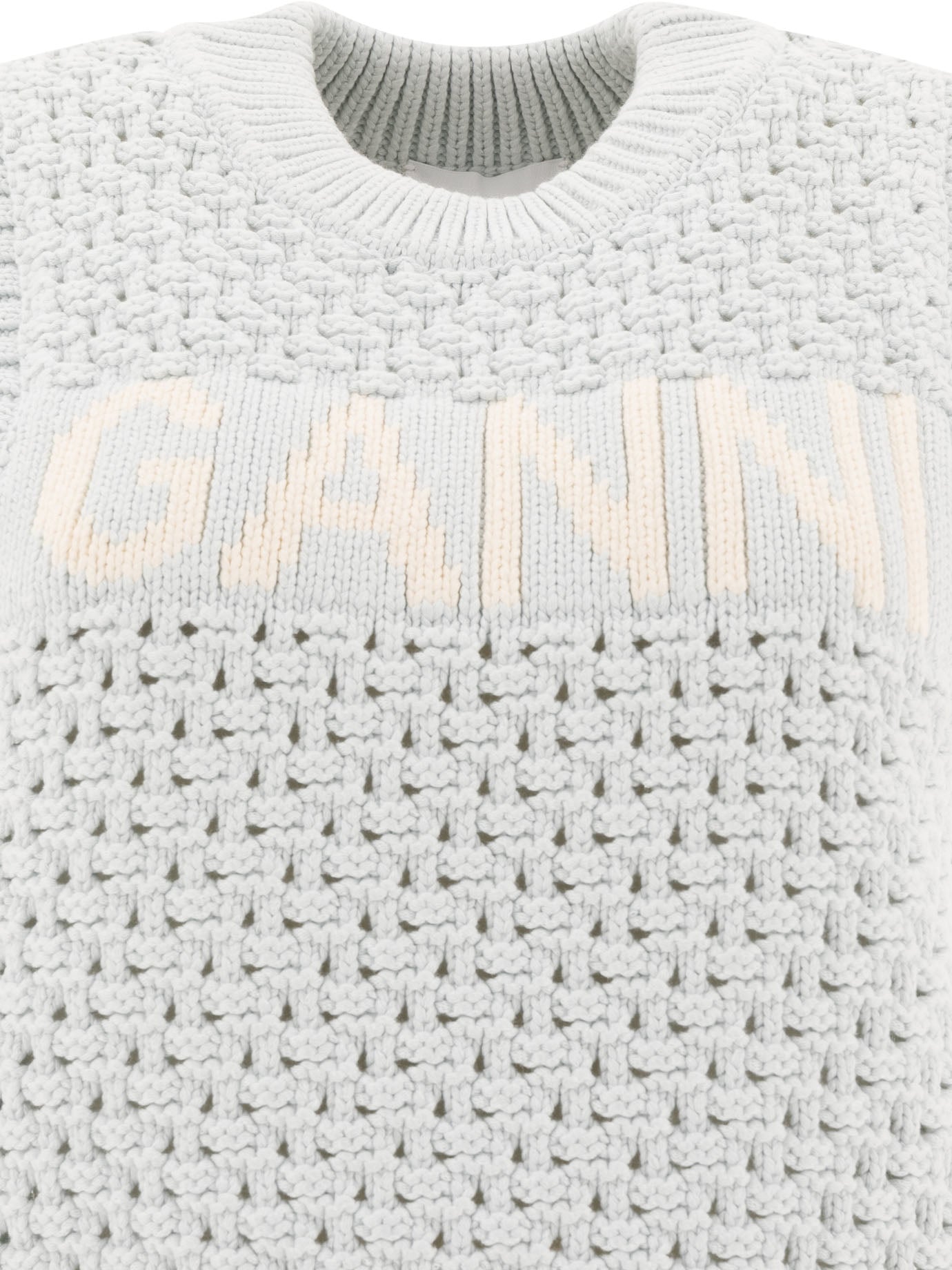 Ganni Textured Cotton Pointelle Vest