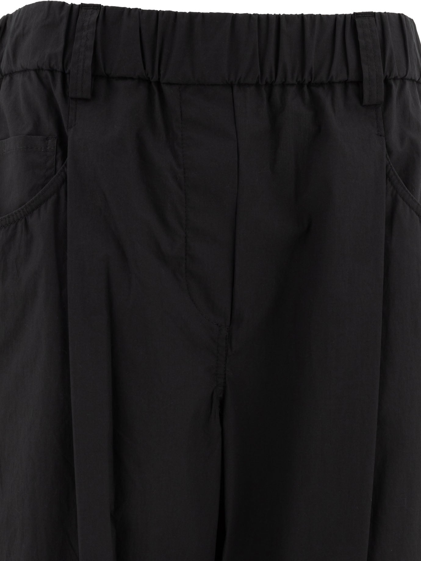 Brunello Cucinelli Pantaloni Cropped Con Vita Elasticizzata