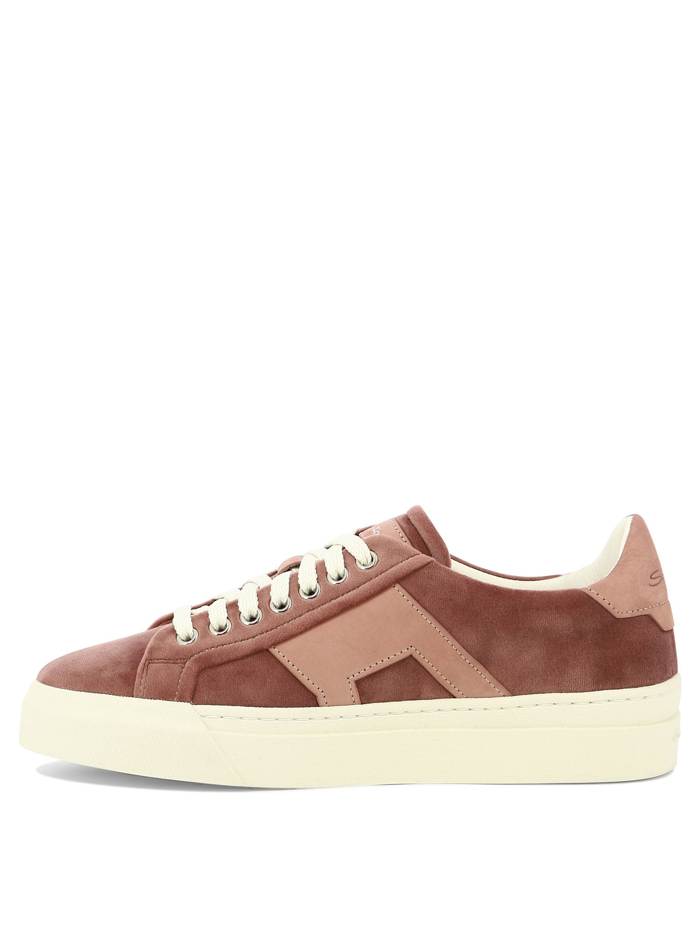 Santoni Sneakers In Pelle Scamosciata Con Stampa Logo