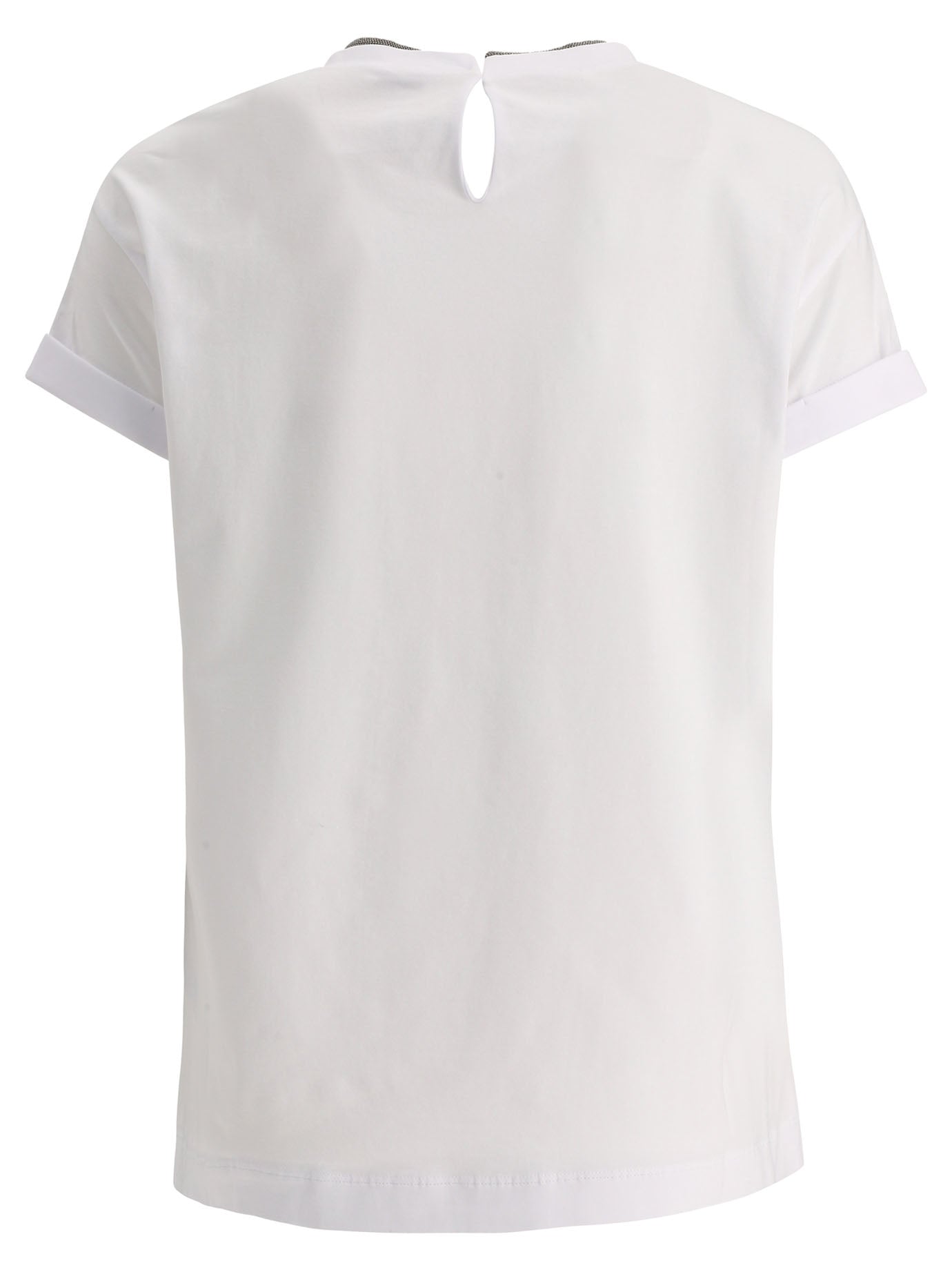 Brunello Cucinelli T-Shirt Con Colletto Prezioso