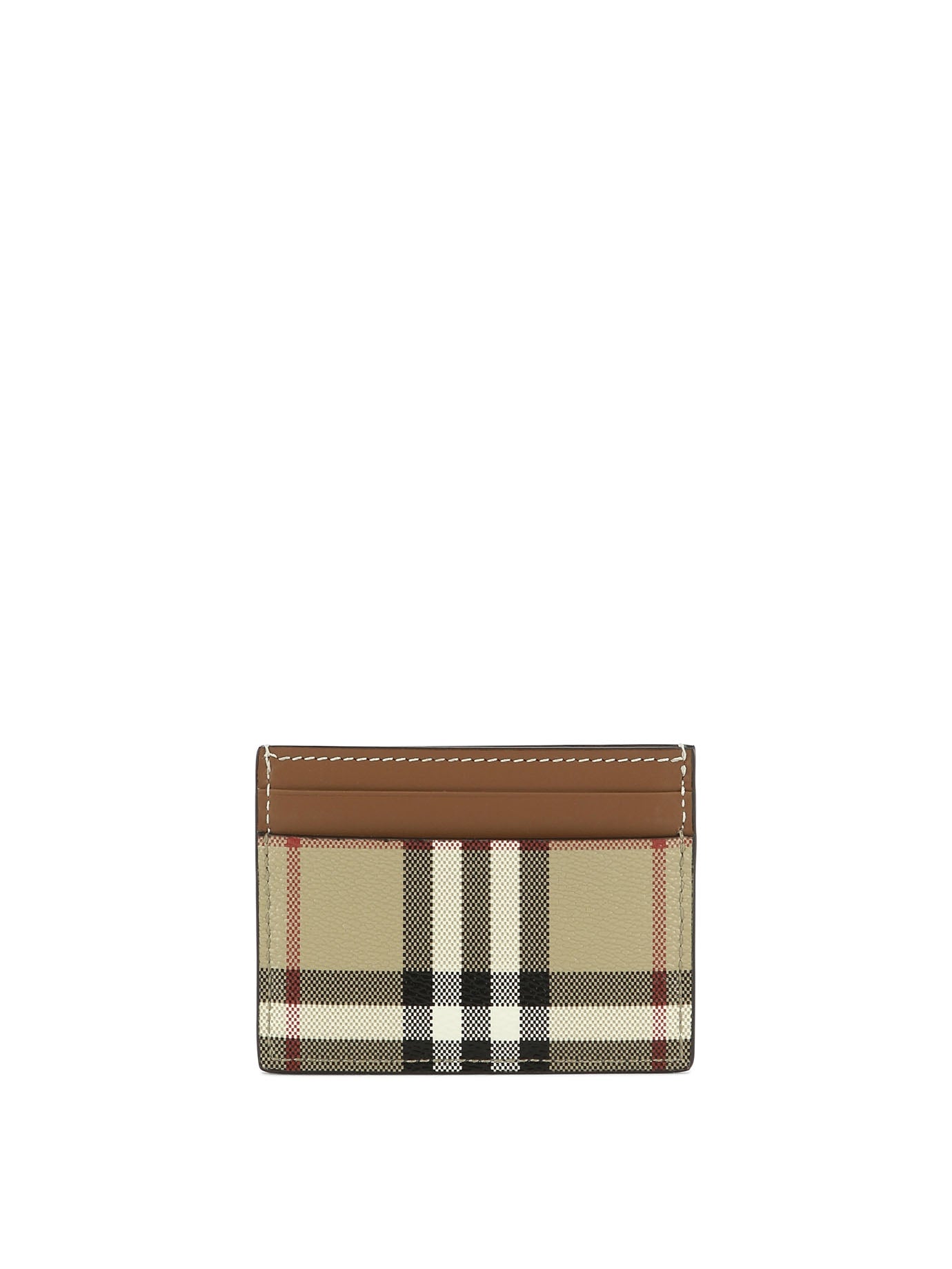 Burberry Portacarte In Pelle Con Stampa Check